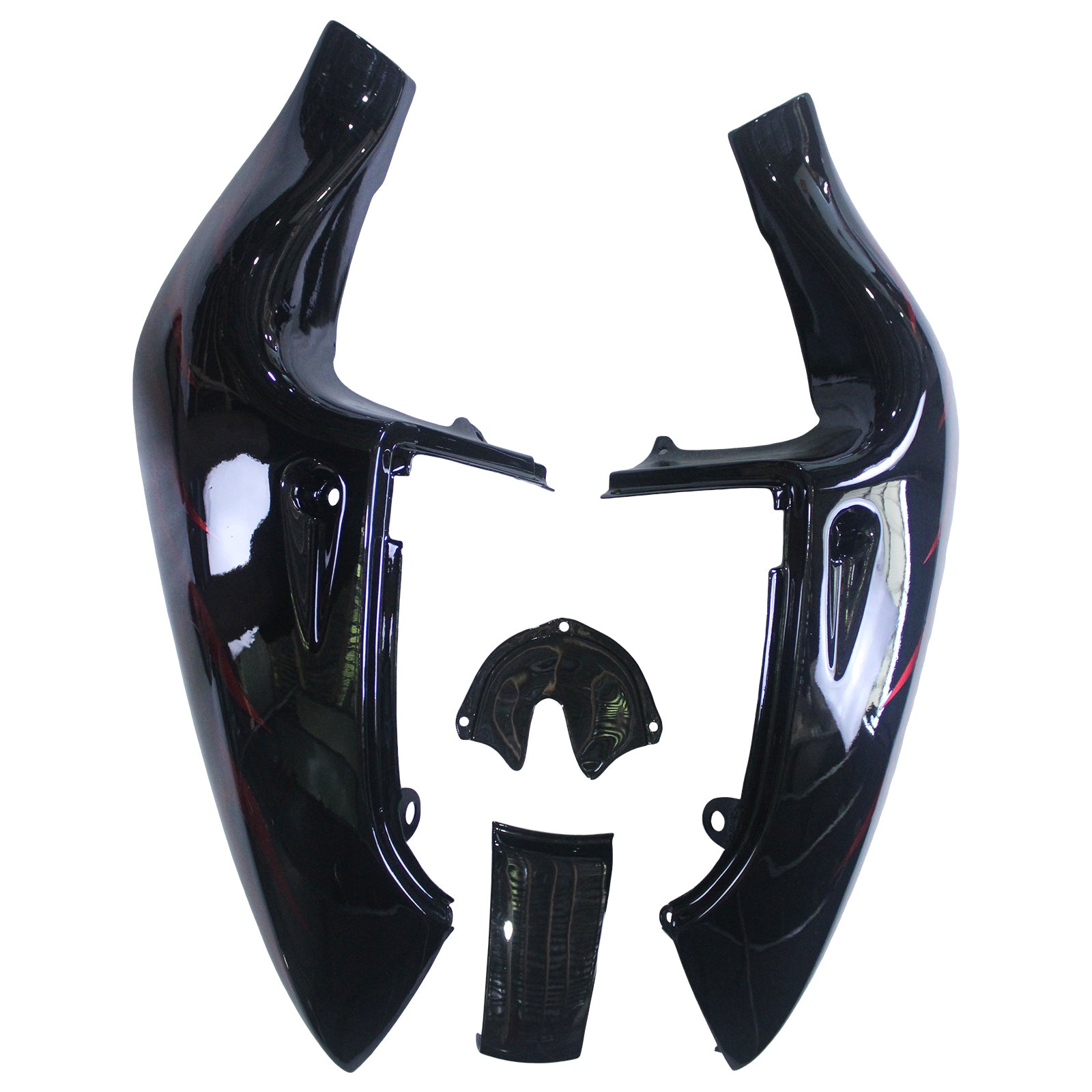 Amotopart Suzuki GSXR600 1996-2000 GSXR750 1996-1999 Blue with Red Flame Style2 Fairing Kit