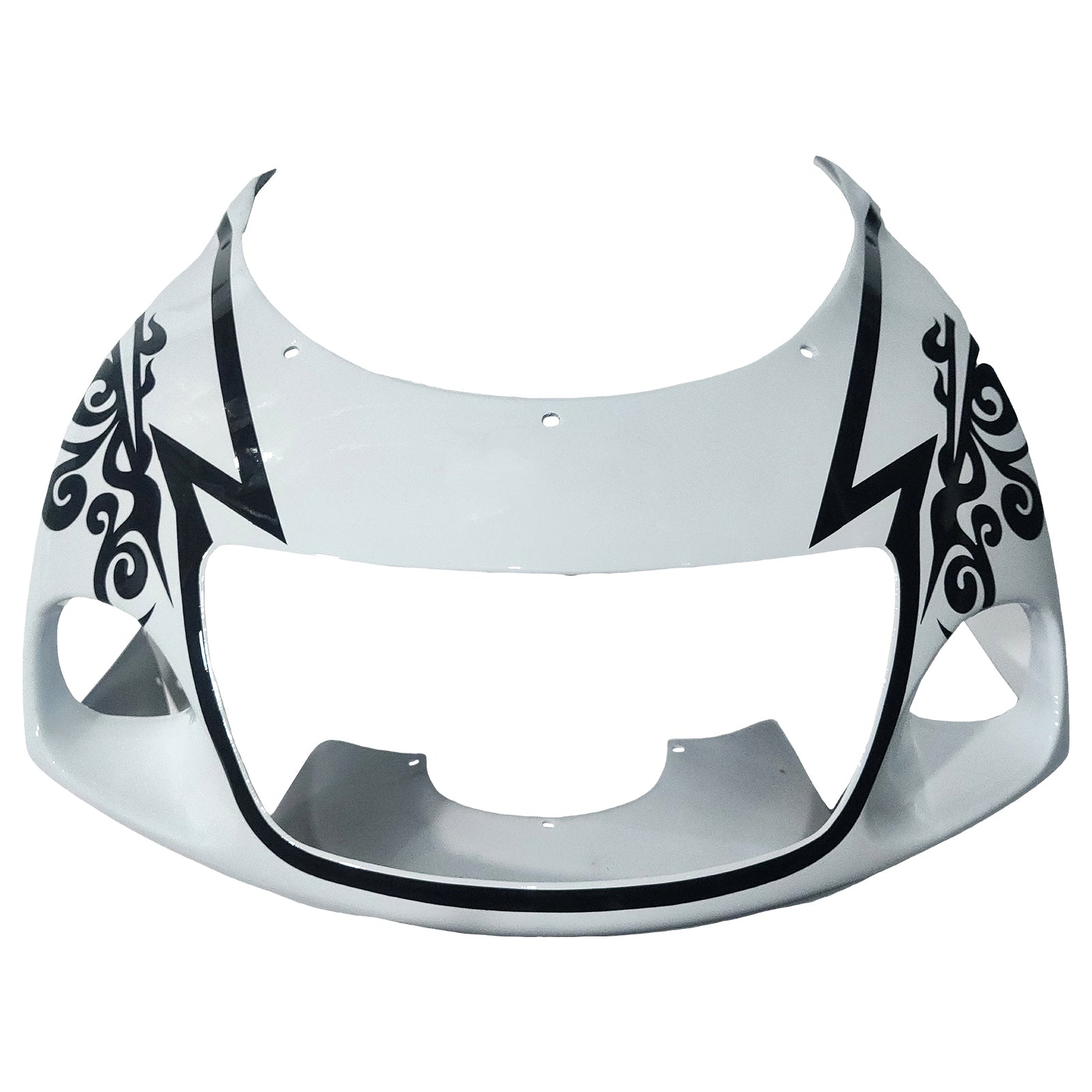 Amotopart Verkleidungsset für Suzuki GSXR600 1996–2000, GSXR750 1996–1999, Weiß mit schwarzem Muster, Style2