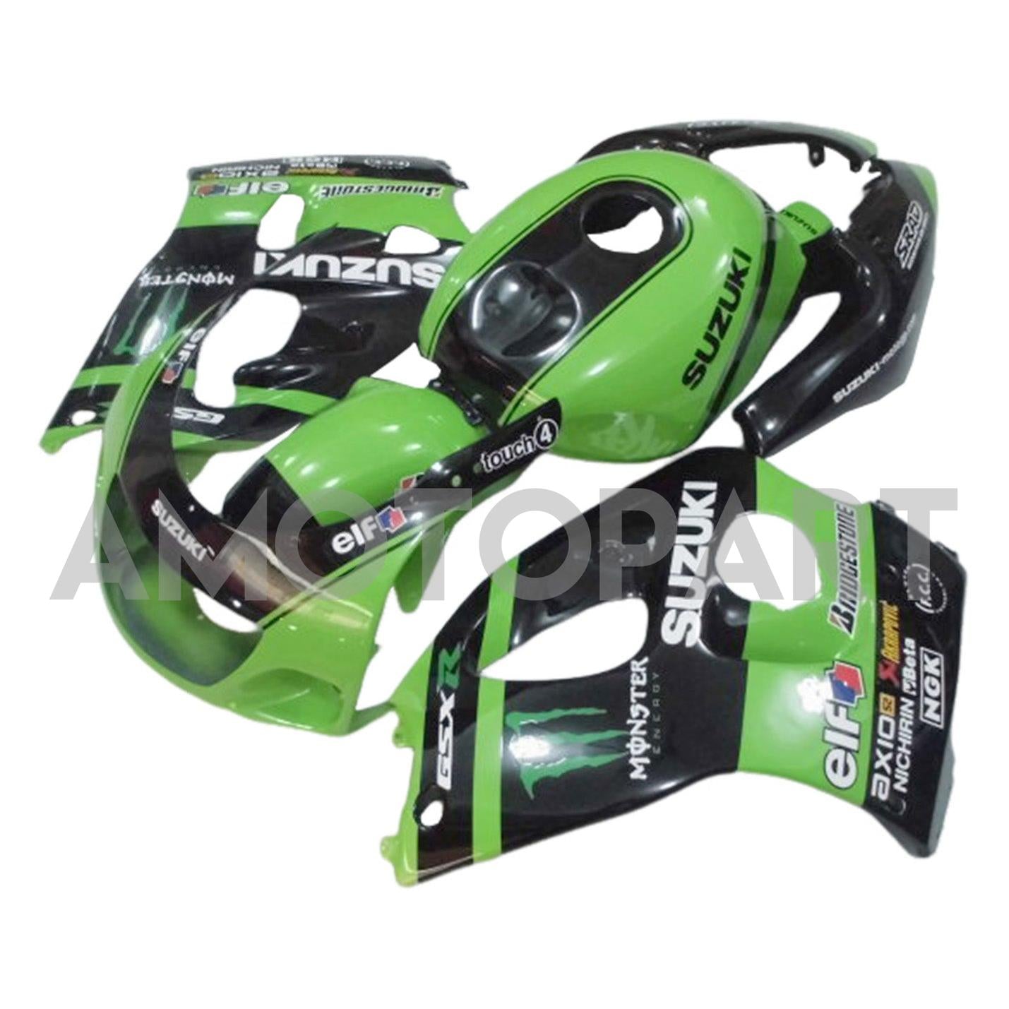 Amotopart Suzuki GSXR600 1996-2000 GSXR750 1996-1999 Grün&Schwarzes Verkleidungskit