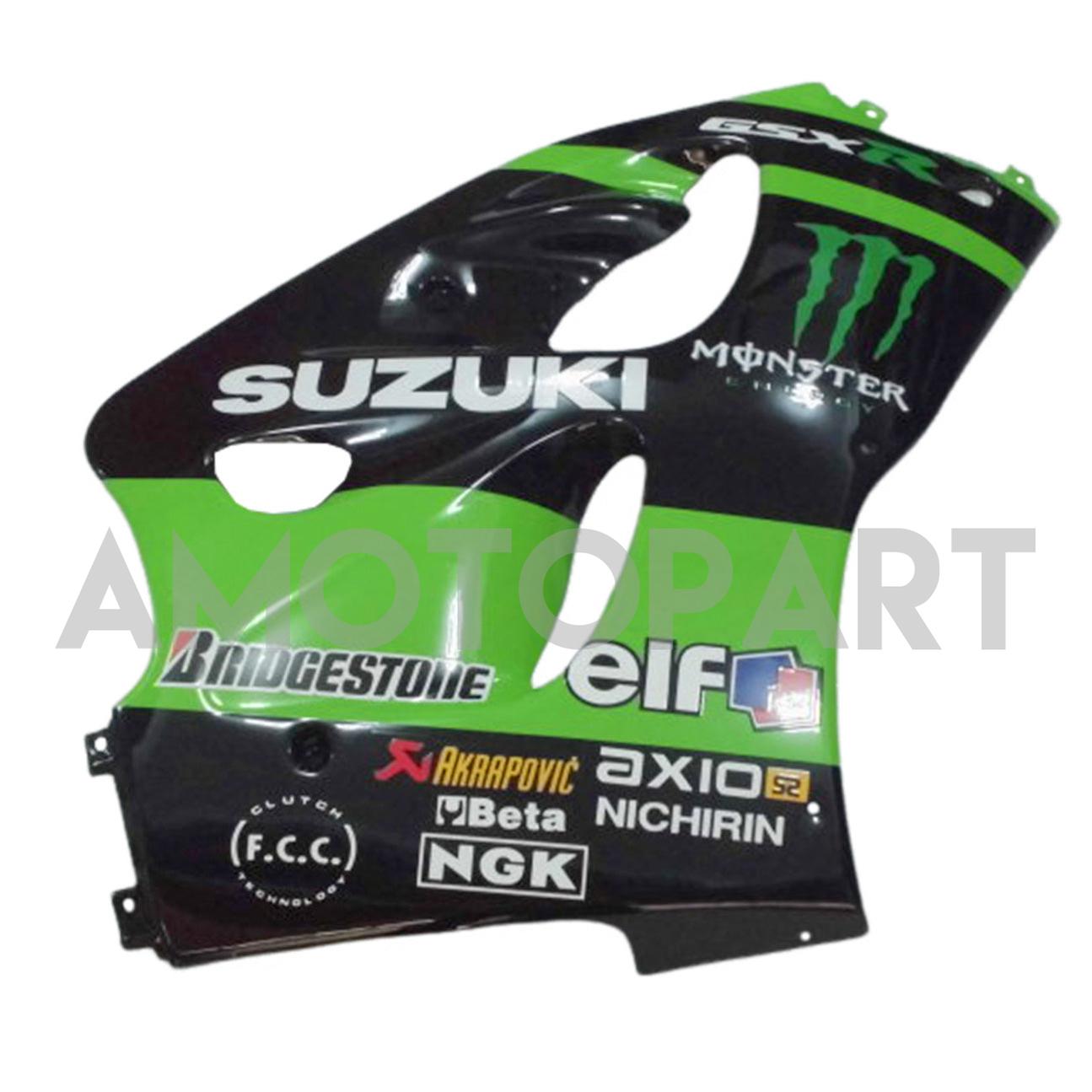 Amotopart Suzuki GSXR600 1996-2000 GSXR750 1996-1999 Grün&Schwarzes Verkleidungskit