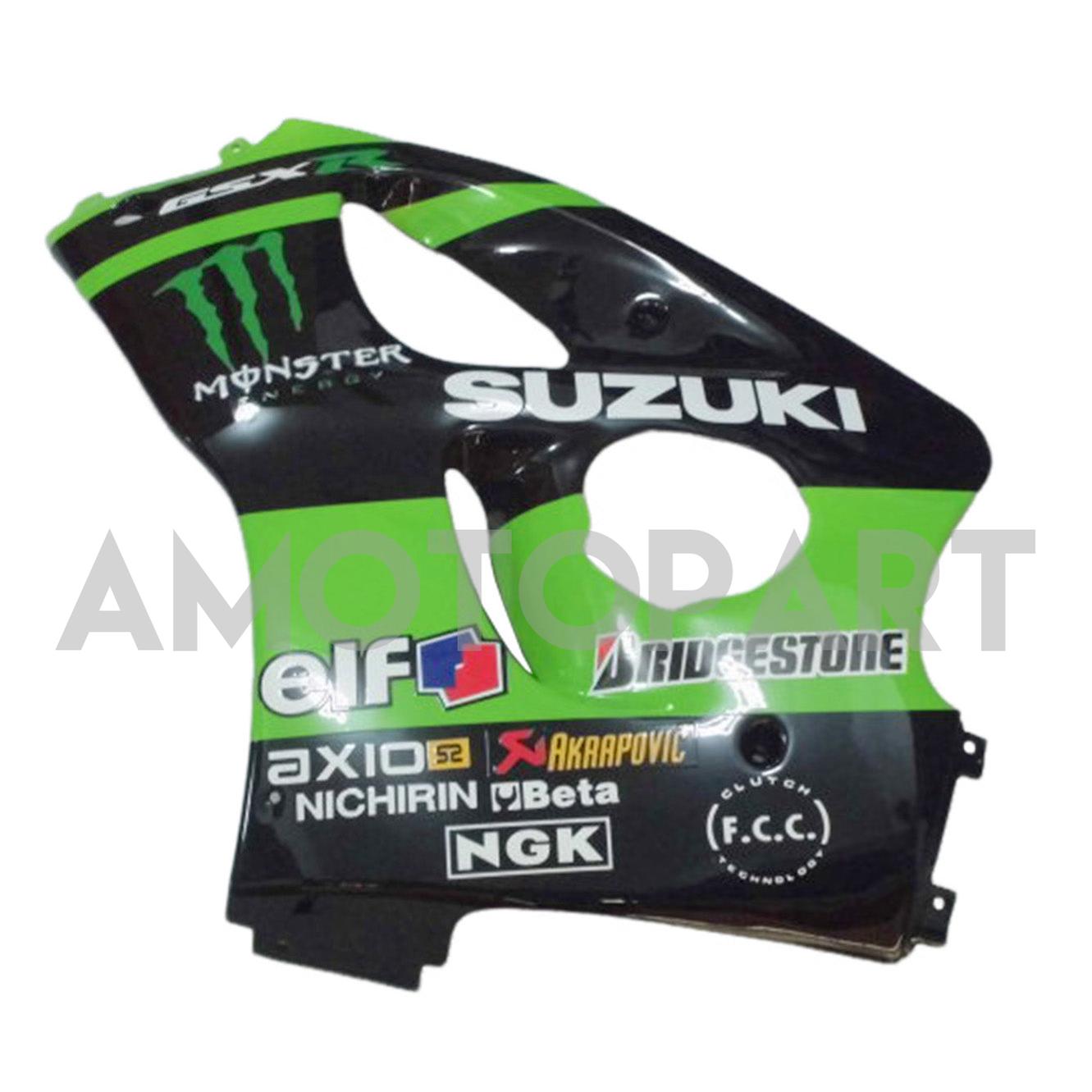 Amotopart Suzuki GSXR600 1996-2000 GSXR750 1996-1999 Grün&Schwarzes Verkleidungskit