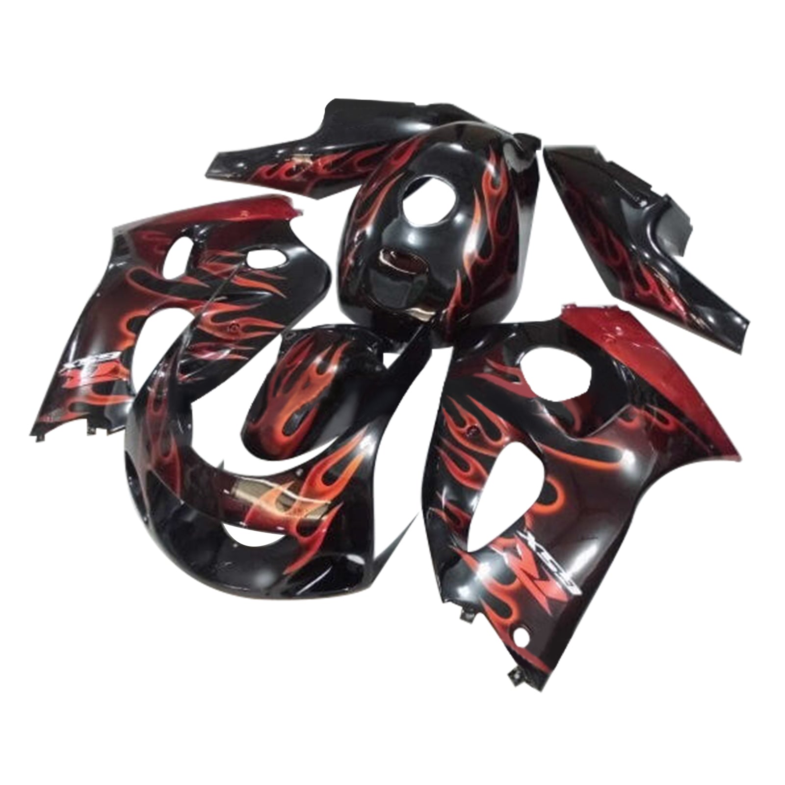 Amotopart Suzuki GSXR600 1996-2000 GSXR750 1996-1999 Bleu à flamme rouge Style3