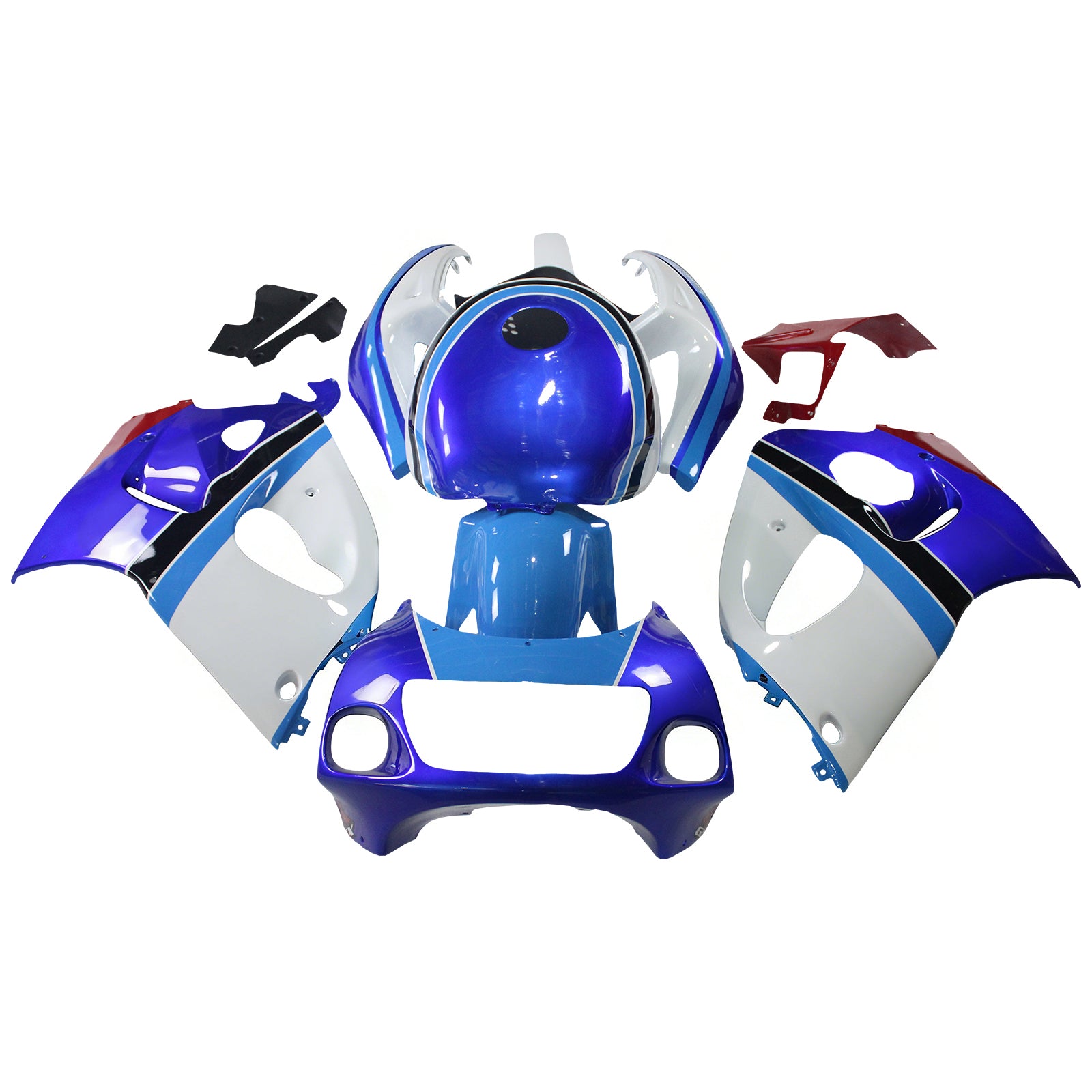 Amotopart Suzuki GSXR600 1996-2000 GSXR750 1996-1999 Blue & White Style6 Failing Kit