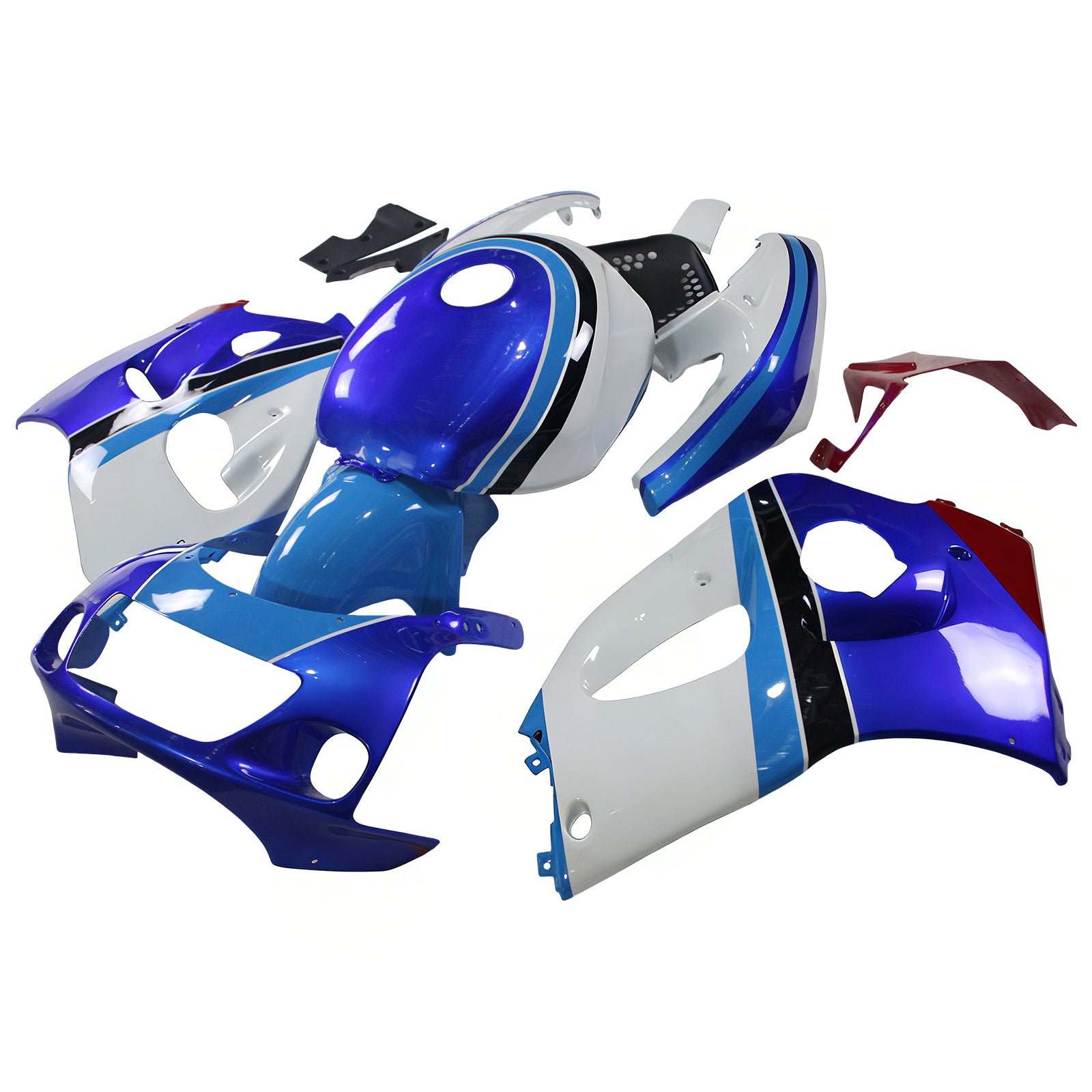 Amotopart Suzuki GSXR600 1996-2000 GSXR750 1996-1999 Blue & White Style6 Failing Kit