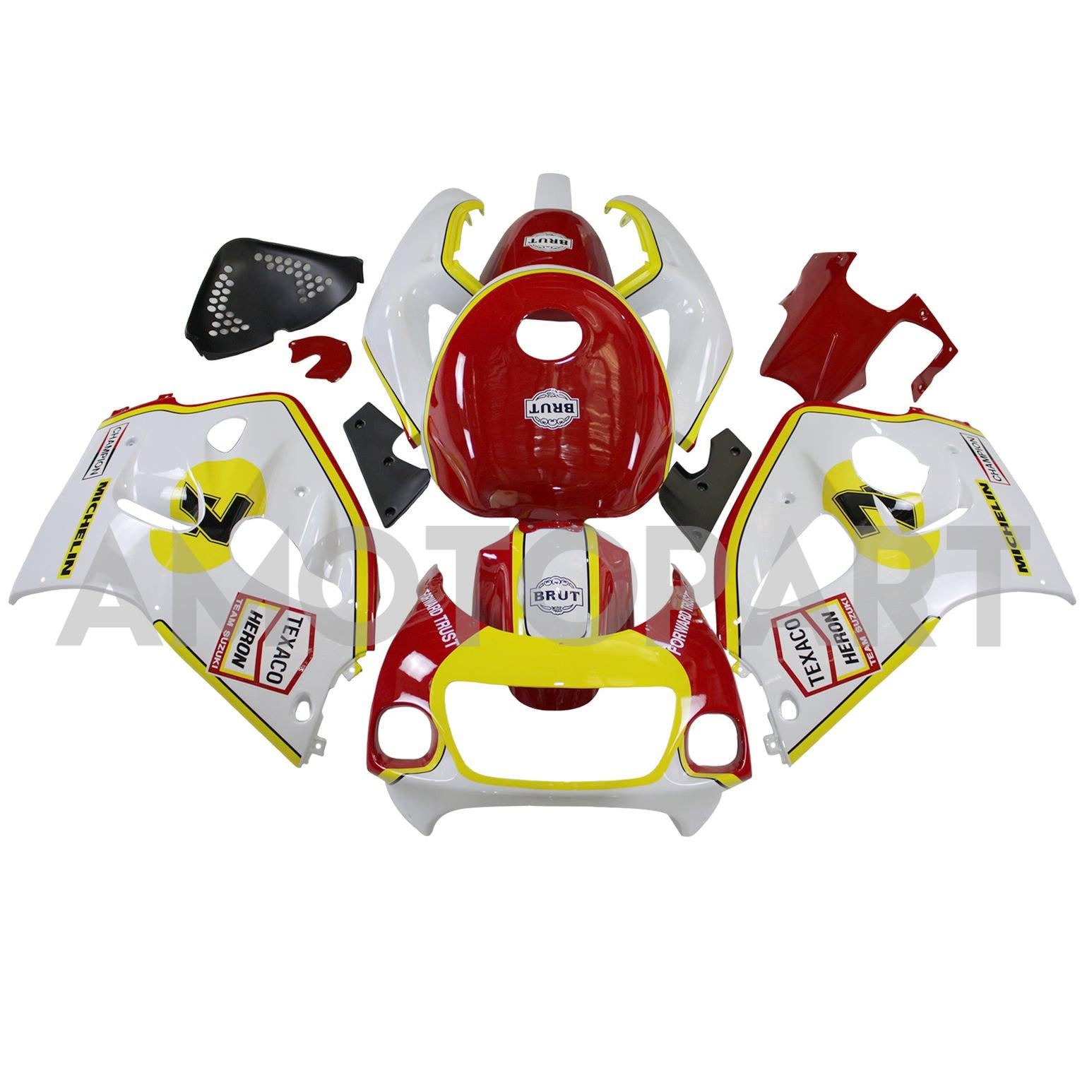 Amotopart Suzuki GSXR600 1996-2000 GSXR750 1996-1999 Red&Yellow Fairing Kit