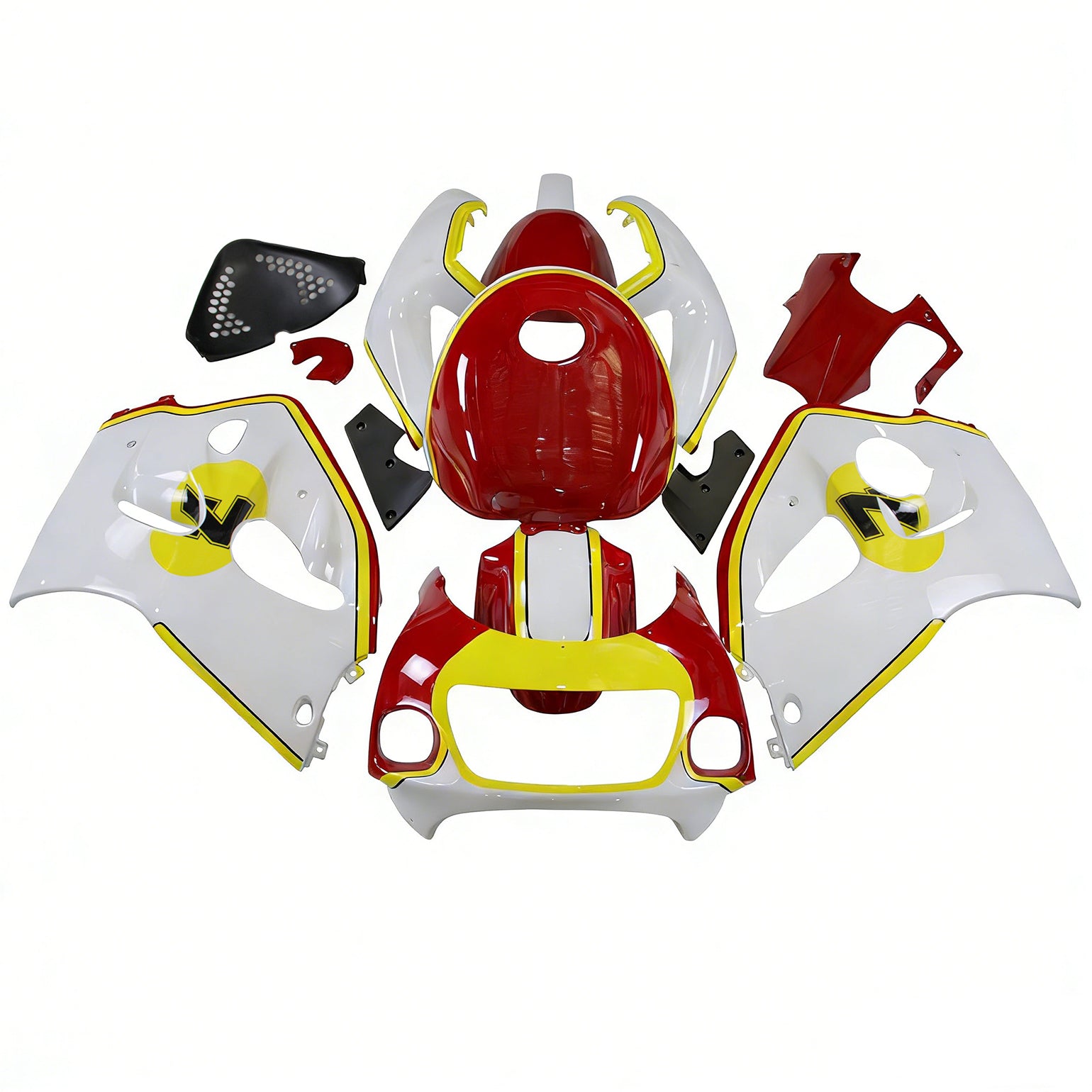 Amotopart Suzuki GSXR600 1996-2000 GSXR750 1996-1999 Red&Yellow Fairing Kit