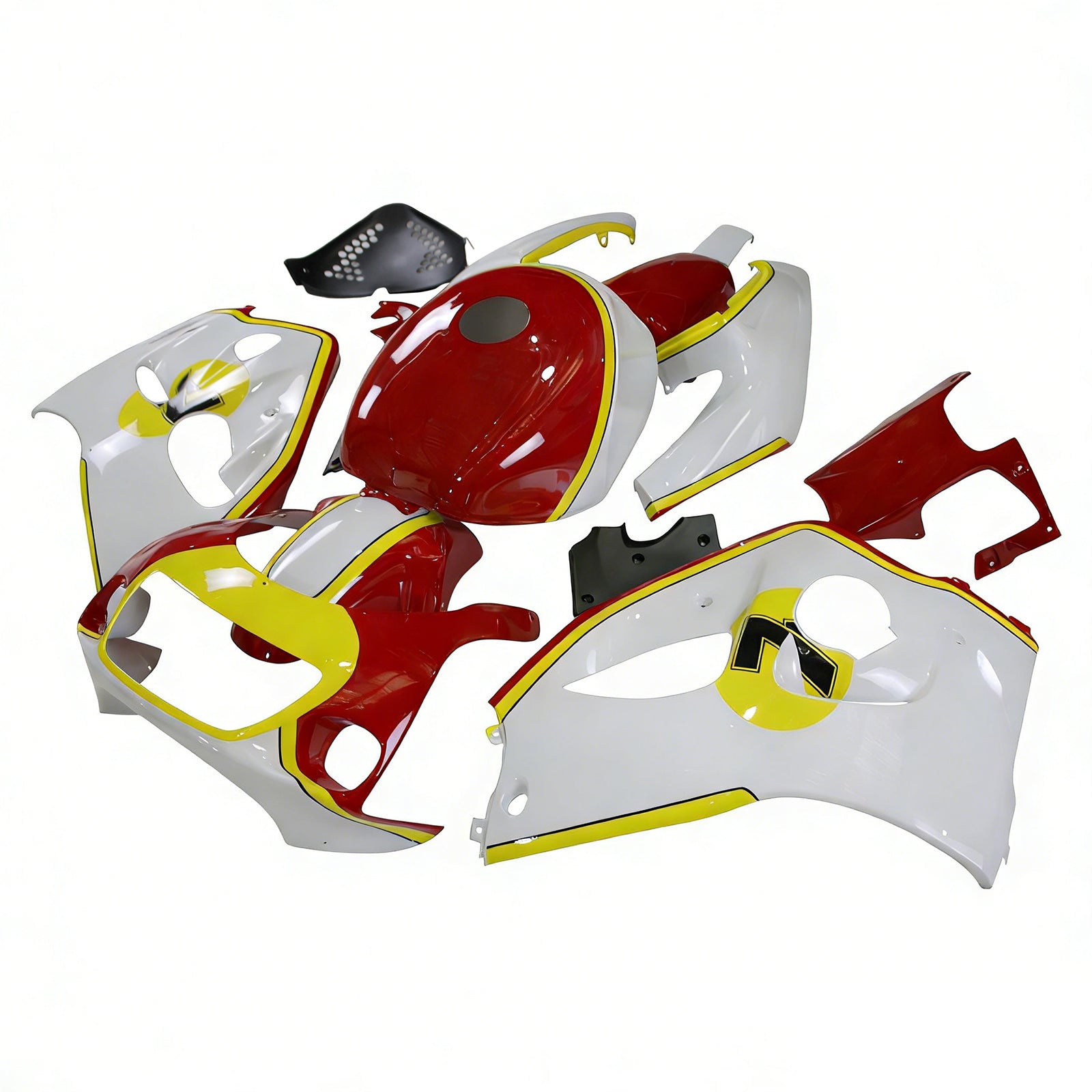 Amotopart Suzuki GSXR600 1996-2000 GSXR750 1996-1999 Red&Yellow Fairing Kit