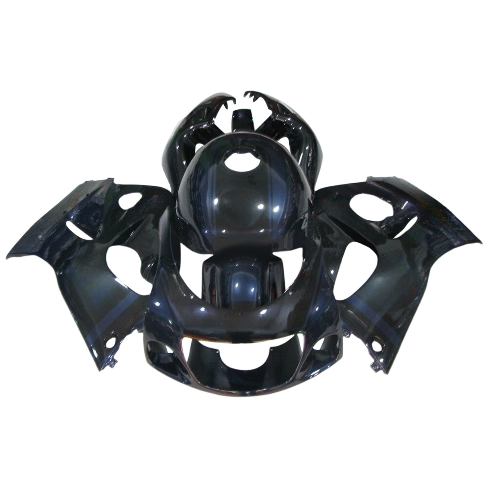 Amotopart Suzuki GSXR600 1996-2000 GSXR750 1996-1999 Black With Blue Monster Logo Fairing Kit