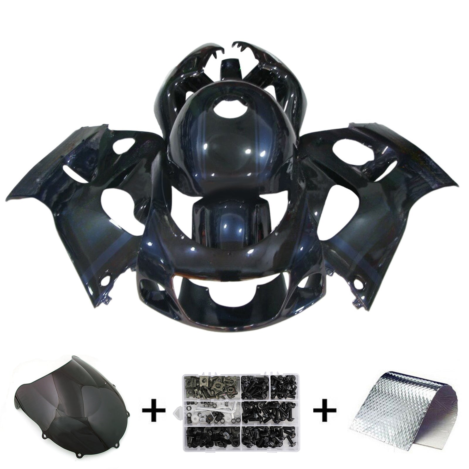 Amotopart Suzuki GSXR600 1996-2000 GSXR750 1996-1999 Black Fairing Kit