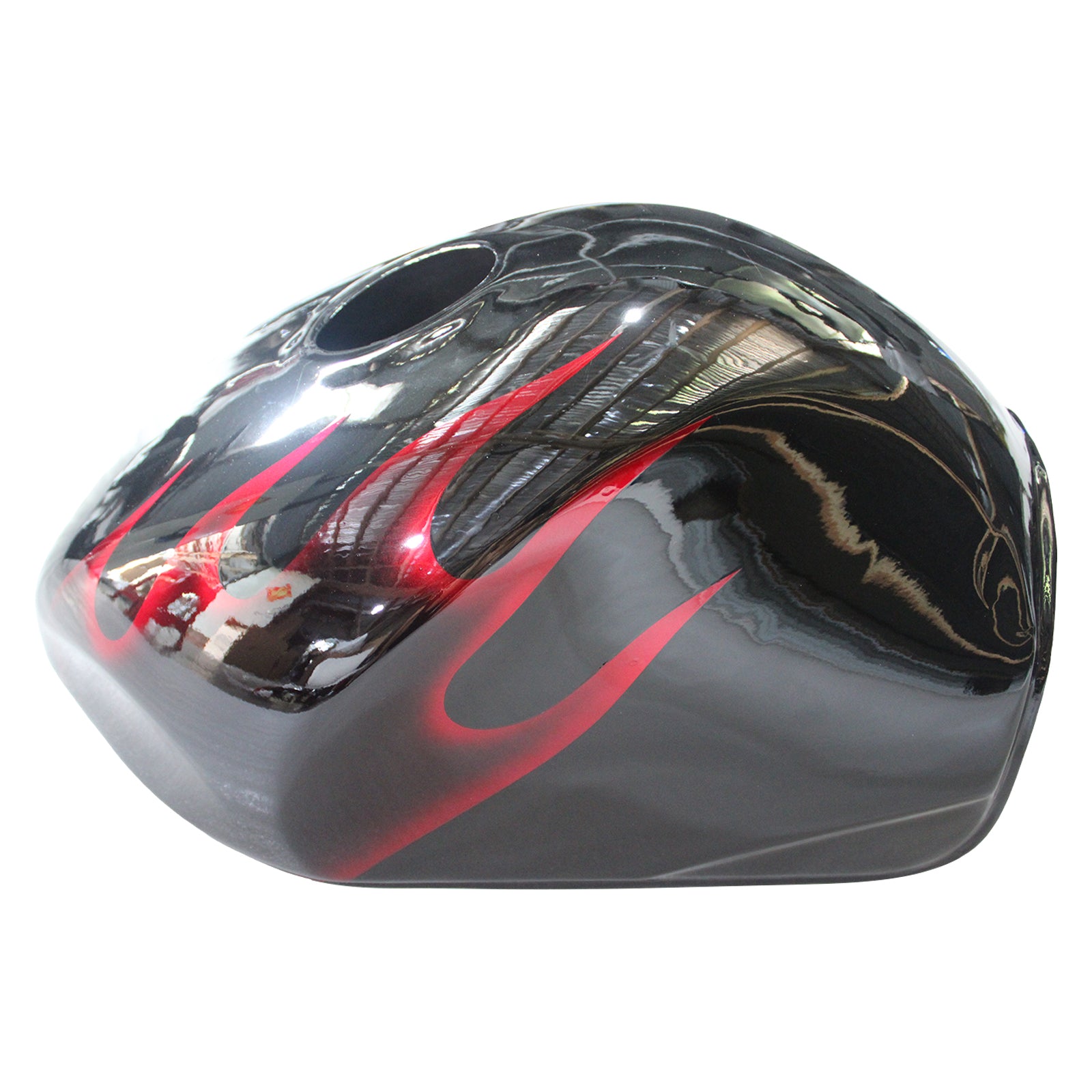 Amotopart Suzuki GSXR600 1996-2000 GSXR750 1996-1999 Blue com Red Flame Style1 Kit de carenagem