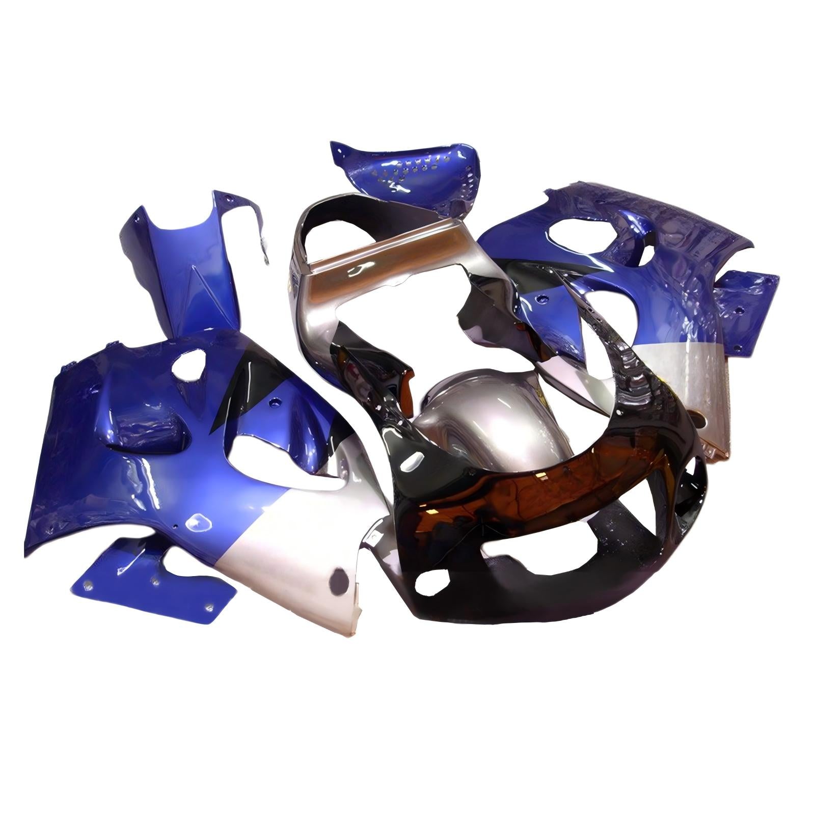 Amotopart GSXR600 1996-2000 GSXR750 1996-1999 Suzuki Blue & Silver Fairing Kit