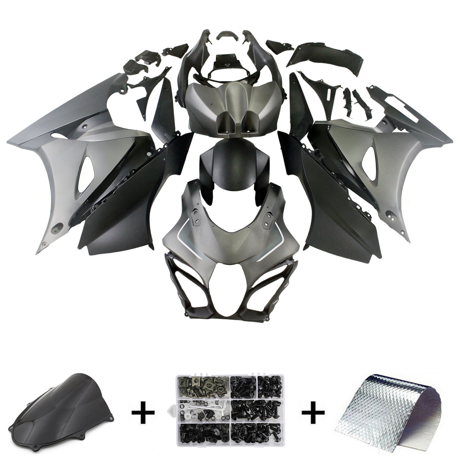Amotopart Suzuki GSXR1000 2017-2025 K17 Black&Grey Fairing Kit