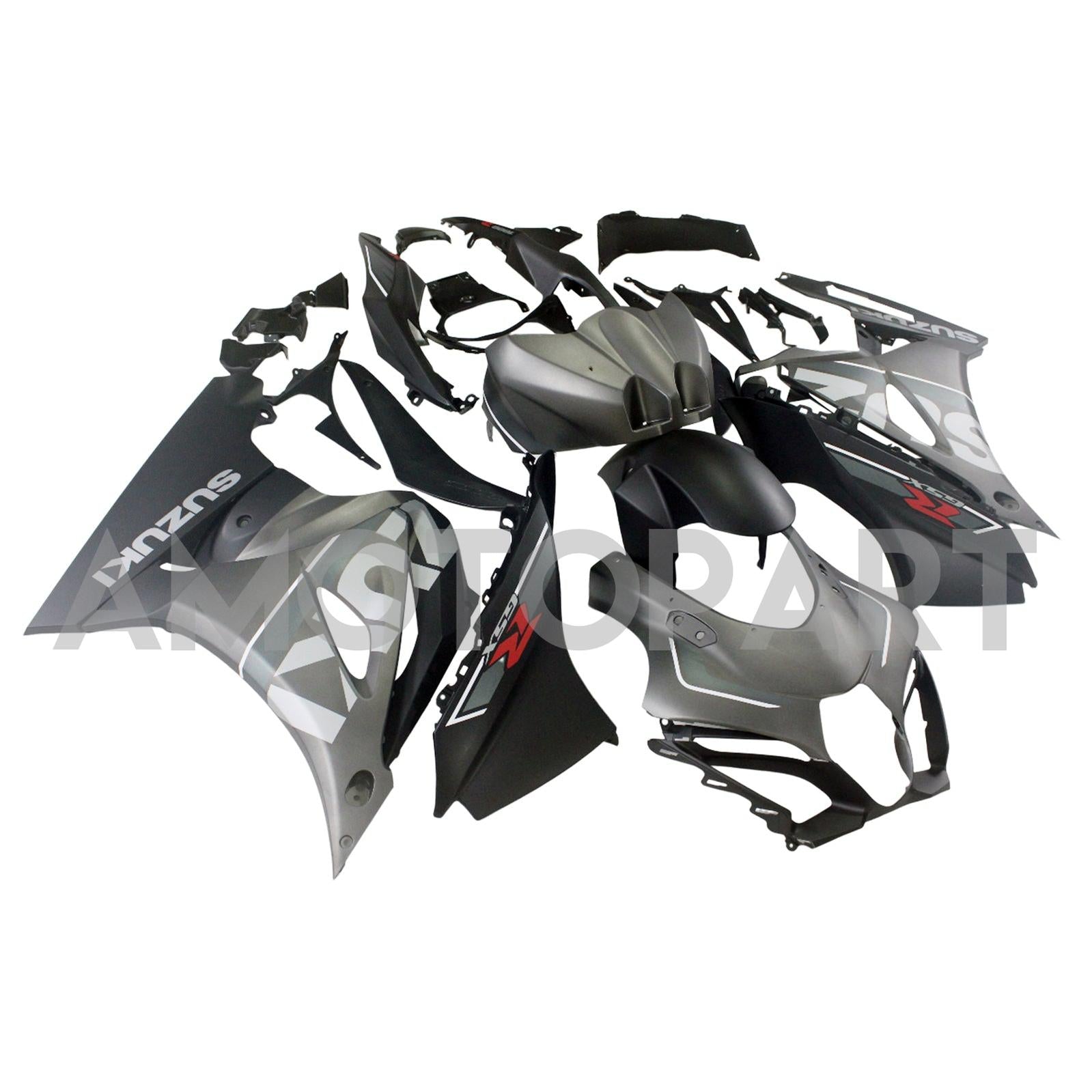 Amotopart Suzuki GSXR1000 2017-2025 K17 Black&Grey Fairing Kit