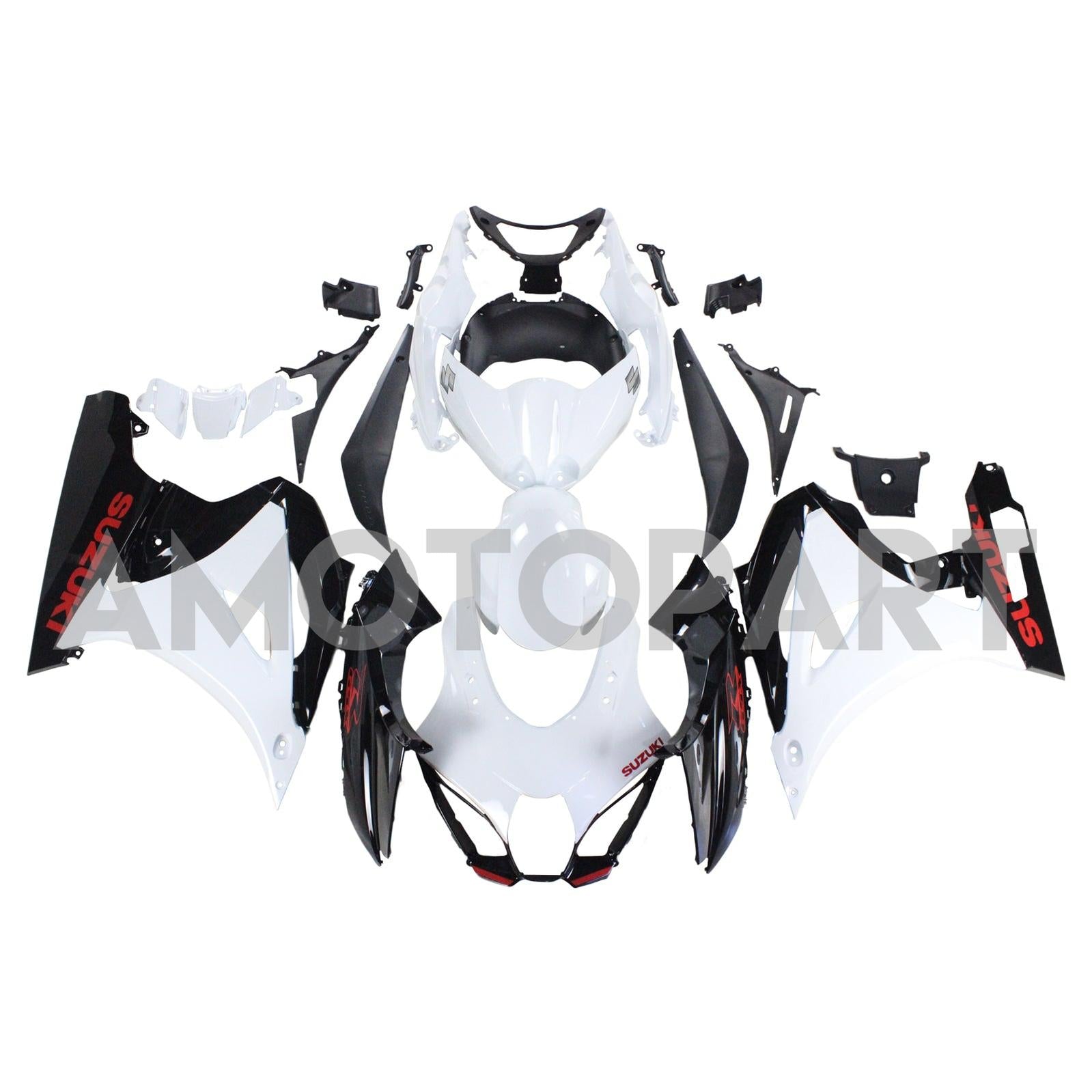 Amotopart Suzuki GSXR1000 2017-2025 K17 White Black Fearing Kit