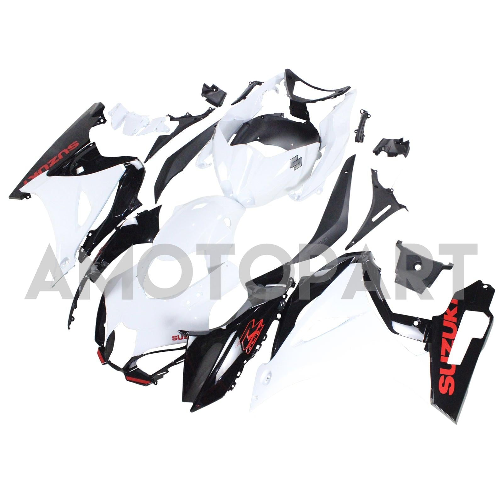 Amotopart Suzuki GSXR1000 2017-2025 K17 White Black Fearing Kit