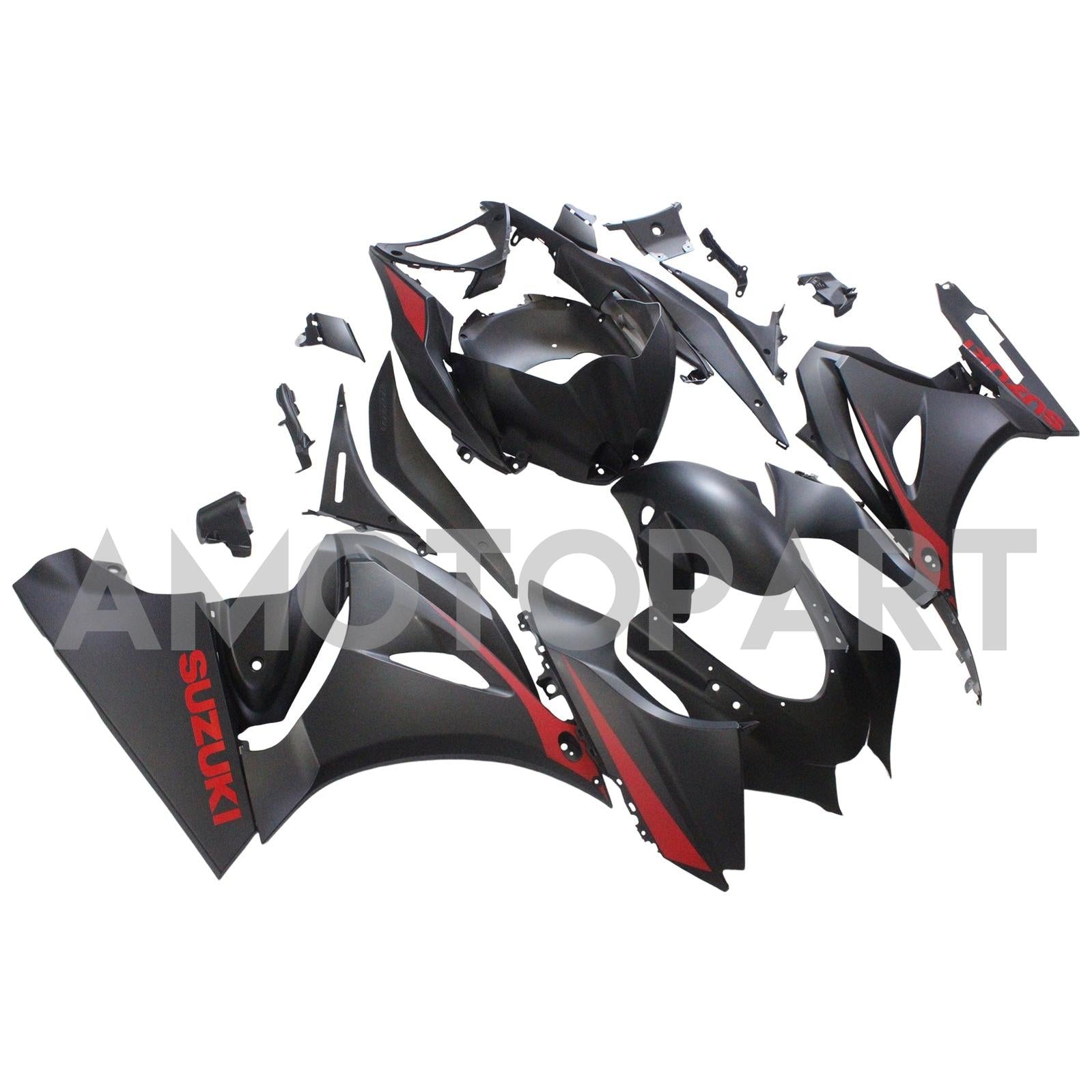 AMOTOTART SUZUKI GSXR1000 2017-2024 K17 BLACK COM RED LOGO FAINING KIT