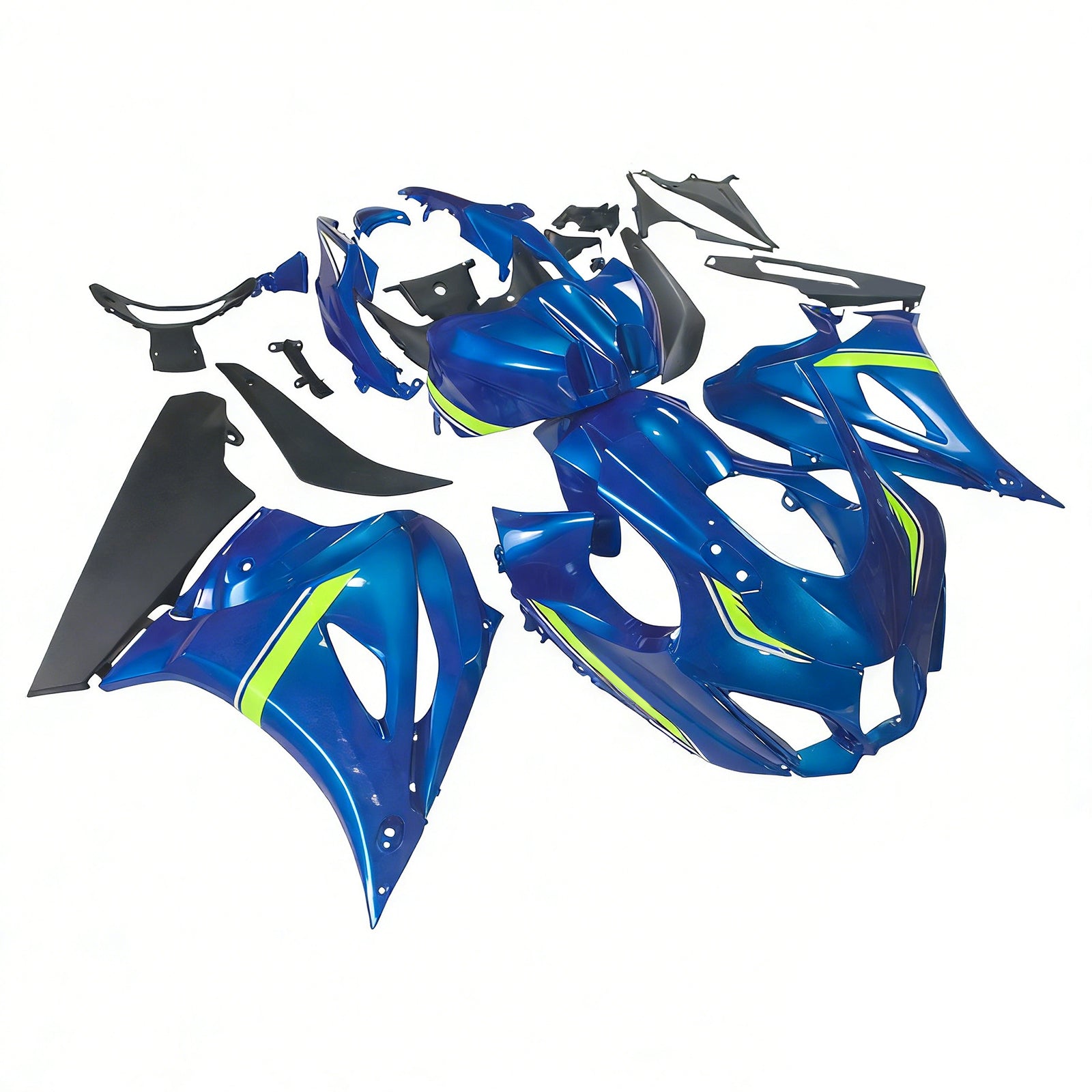 Amotopart Suzuki GSXR1000 2017-2025 K17 Glossy Blue Fairing Kit