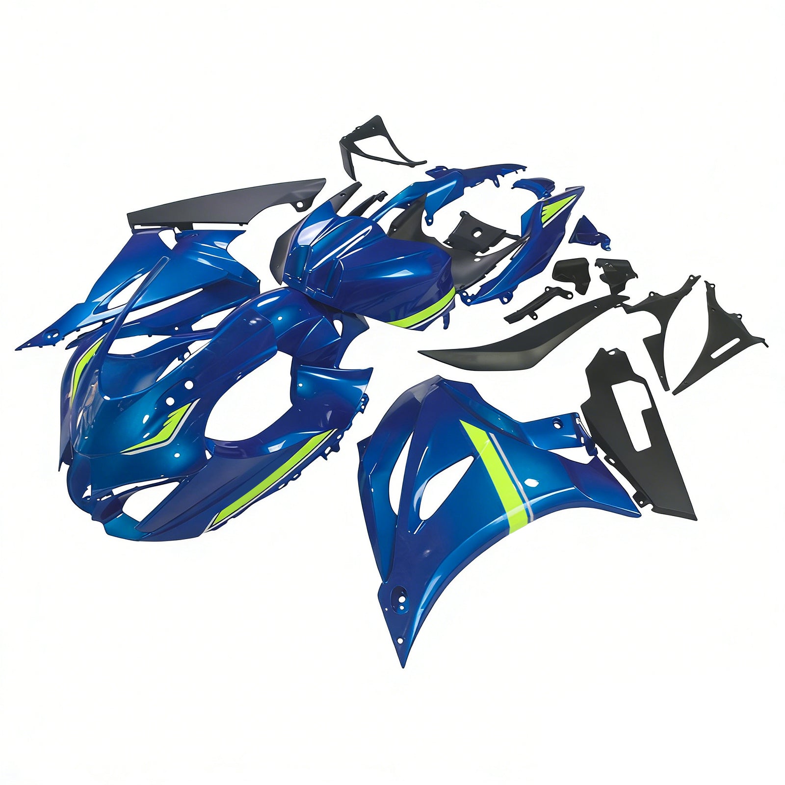 Amotopart Suzuki GSXR1000 2017-2025 K17 Glossy Blue Fairing Kit