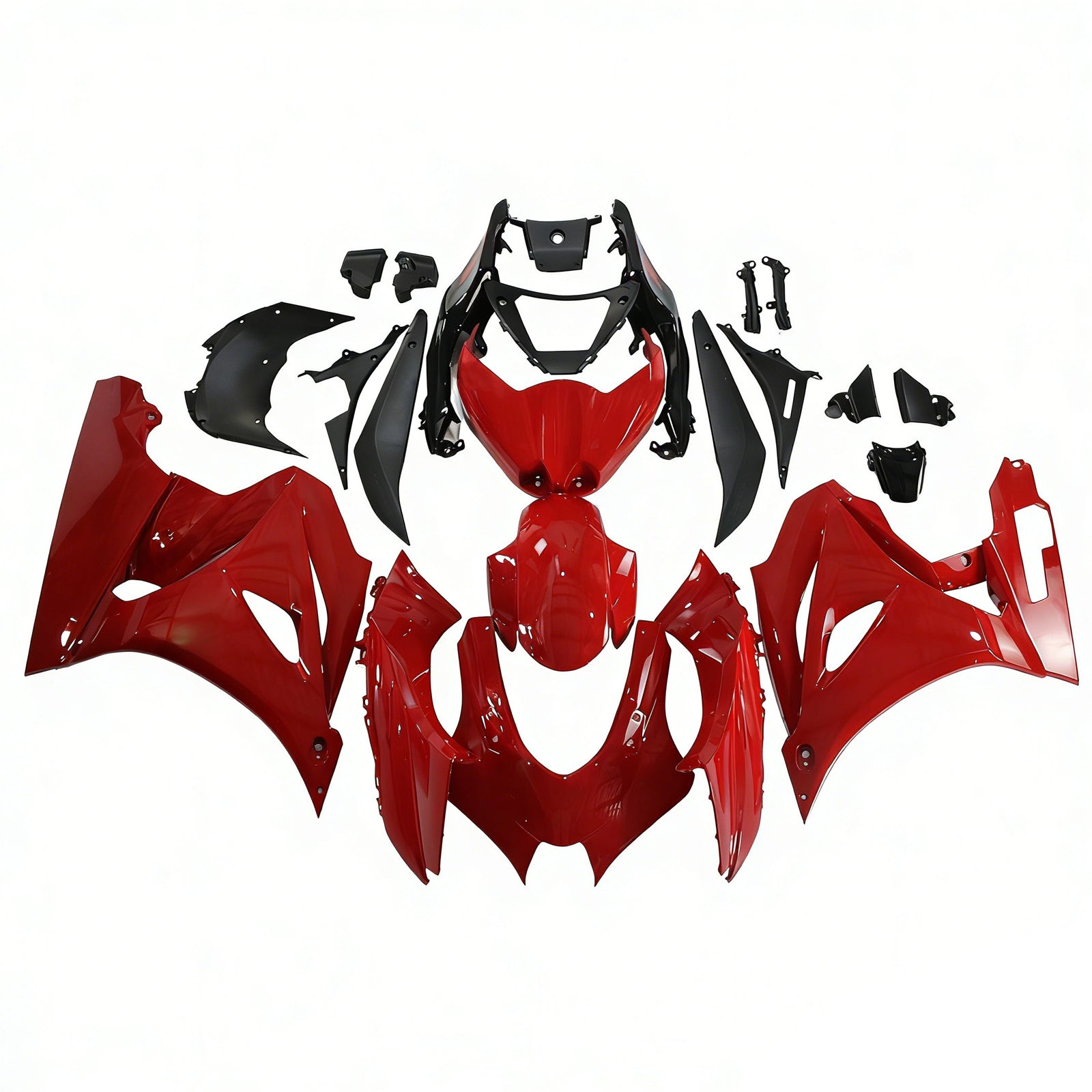 Amotopart Suzuki GSXR1000 2017-2025 K17 Glänzend Rot&BlackFairing Kit