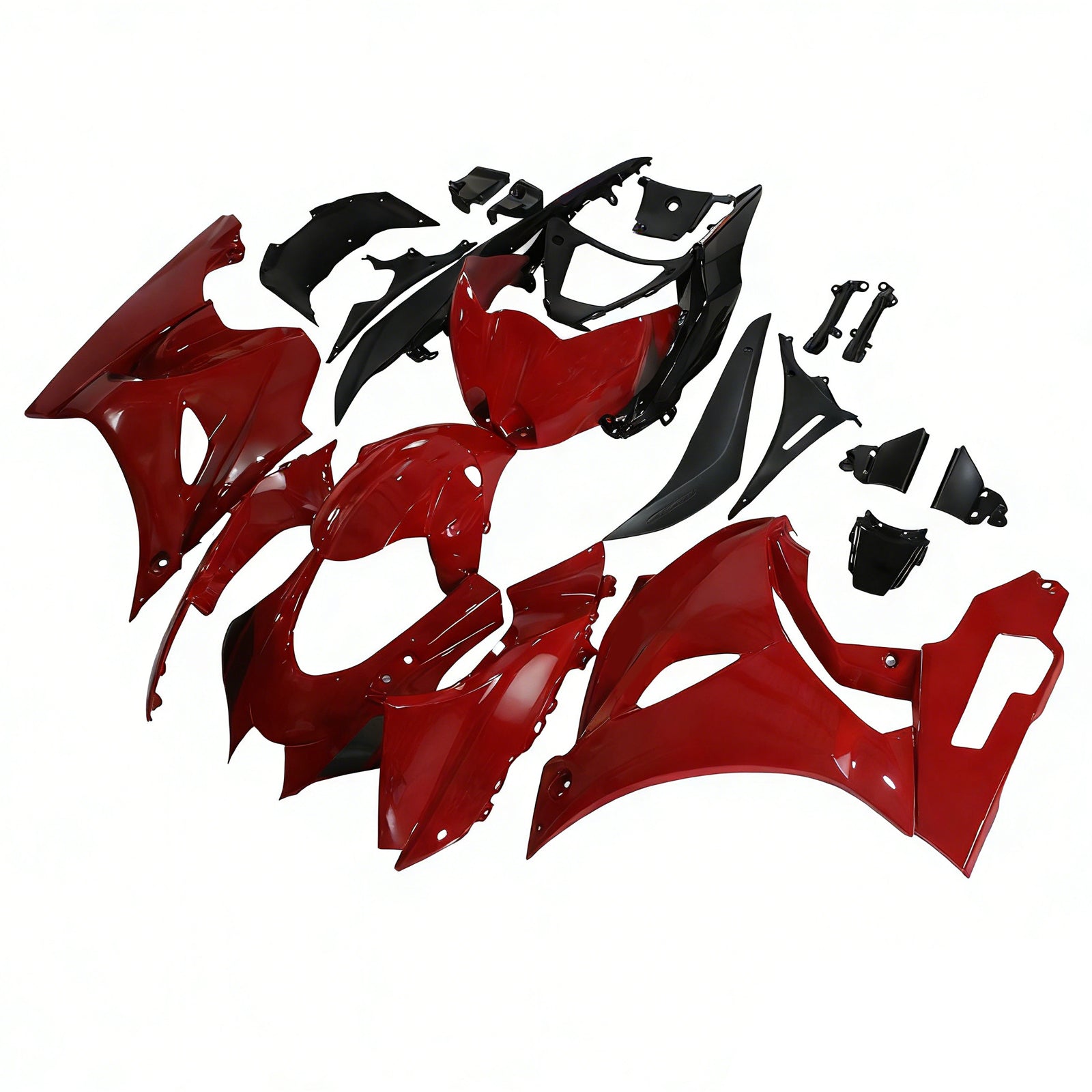 Amotopart Suzuki GSXR1000 2017-2025 K17 Glänzend Rot&BlackFairing Kit