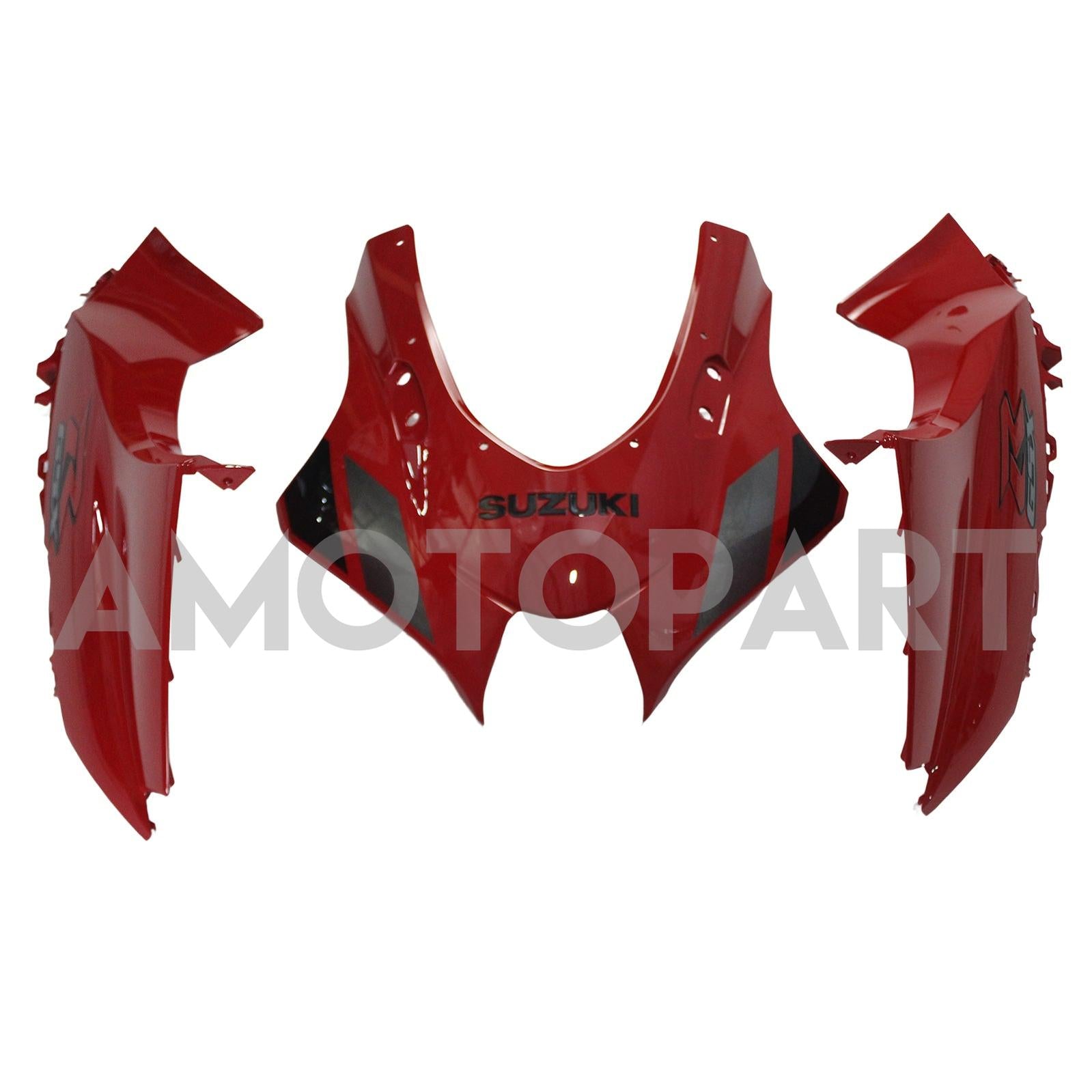 Amotopart Suzuki GSXR1000 2017-2025 K17 glänzend rot&Schwarzes Verkleidungskit