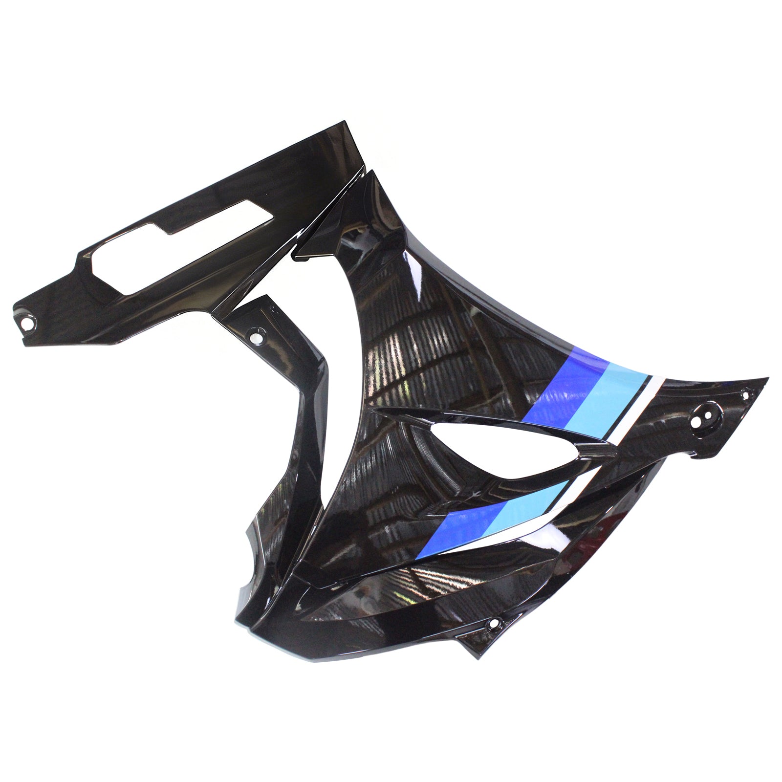Amotopart Suzuki GSXR1000 2017–2025 K17 glänzend schwarz blaues Verkleidungsset