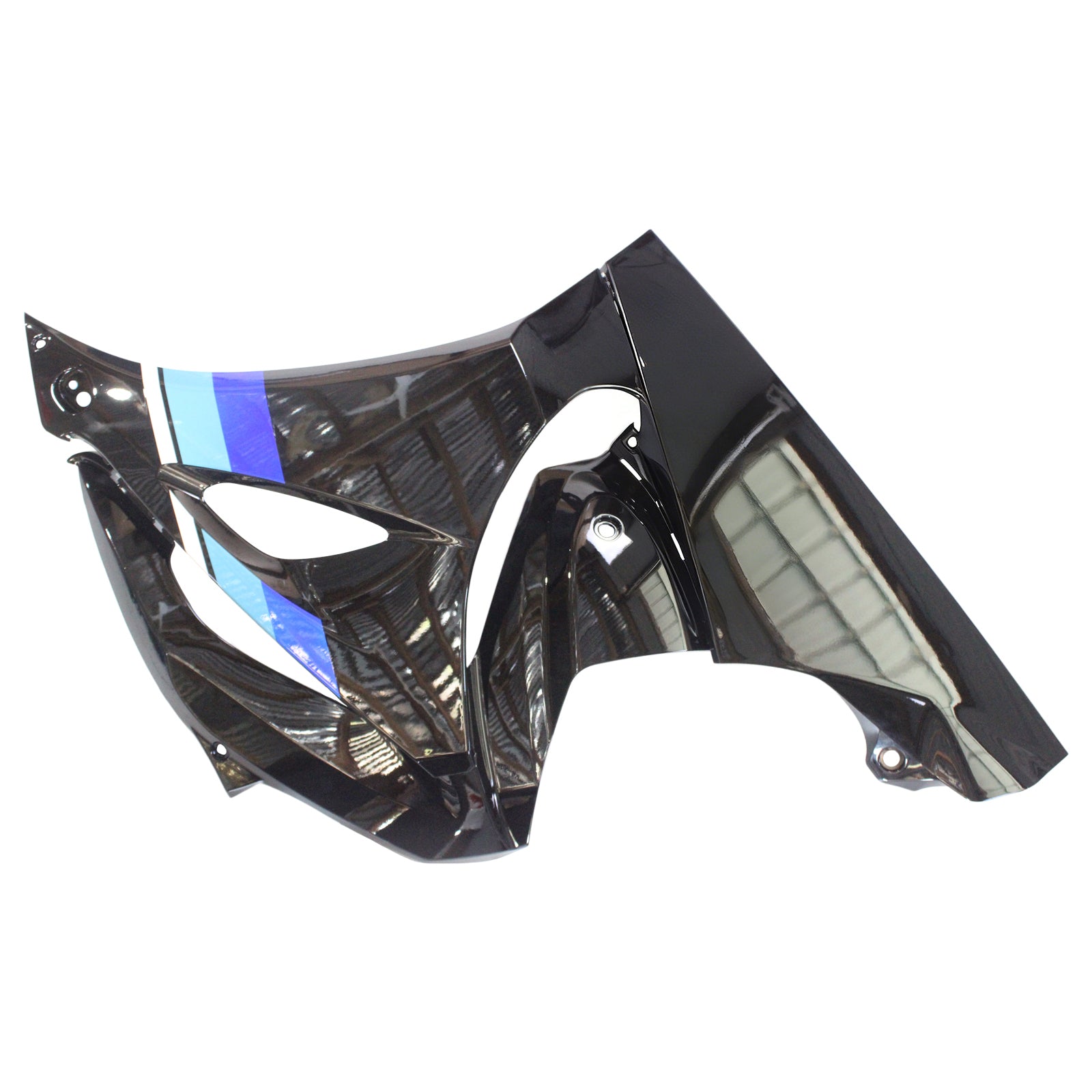 Amotopart Suzuki GSXR1000 2017–2025 K17 glänzend schwarz blaues Verkleidungsset
