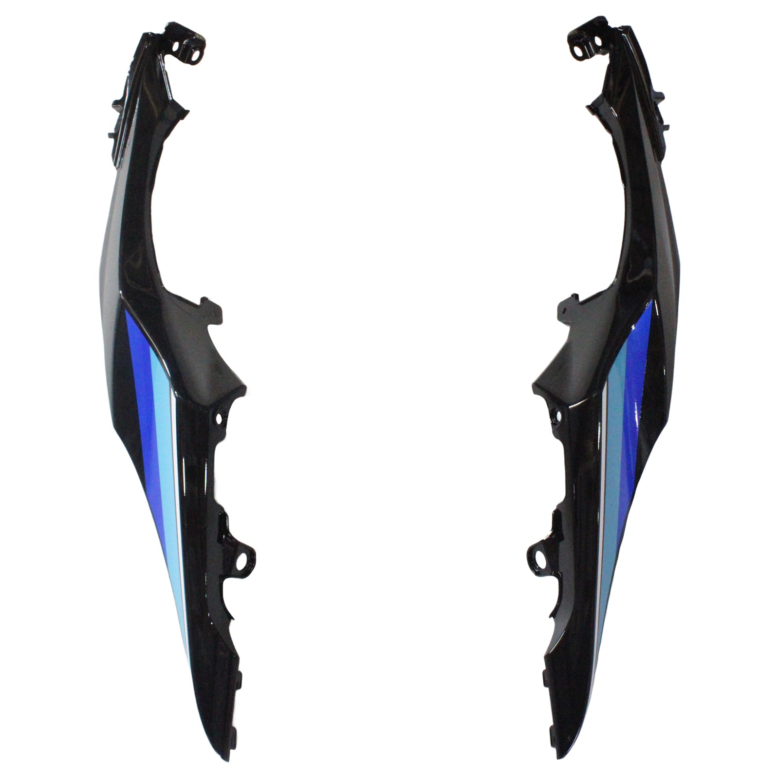 Amotopart Suzuki GSXR1000 2017–2025 K17 glänzend schwarz blaues Verkleidungsset