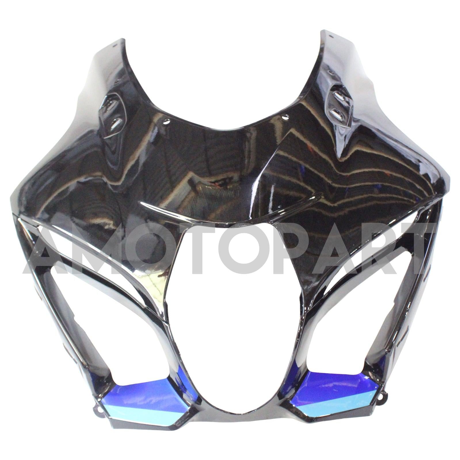 AMOTOPART SUZUKI GSXR1000 2017-2024 K17 BLACK GLOSSY COM BLUE LOGOTO FAIRING KIT