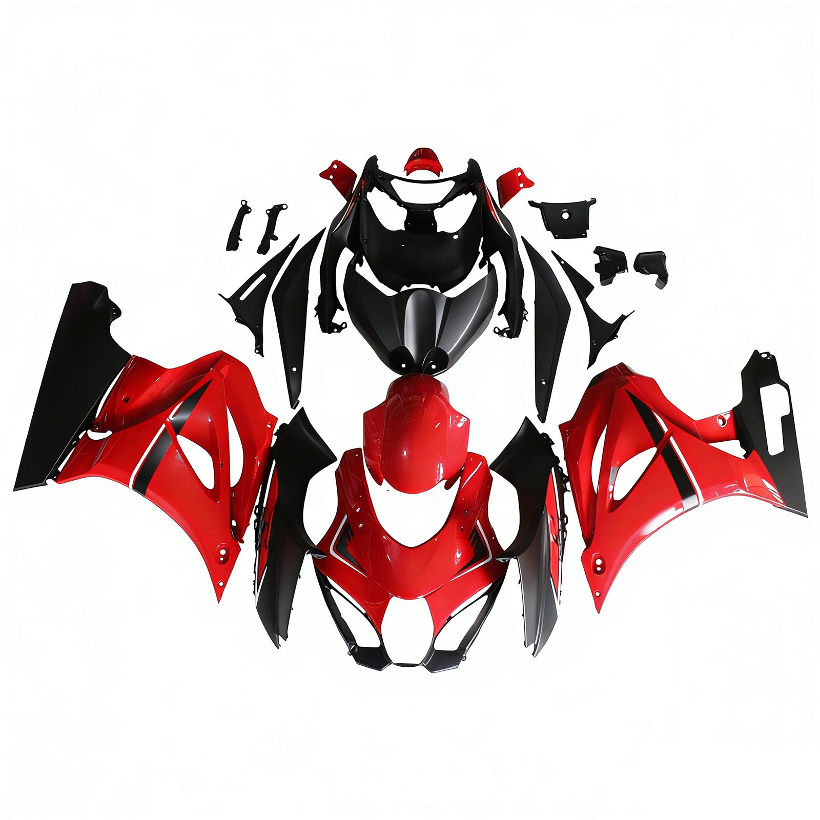 Amotopart Suzuki GSXR1000 2017-2025 K17 Glossy Red Black Fairing Kit