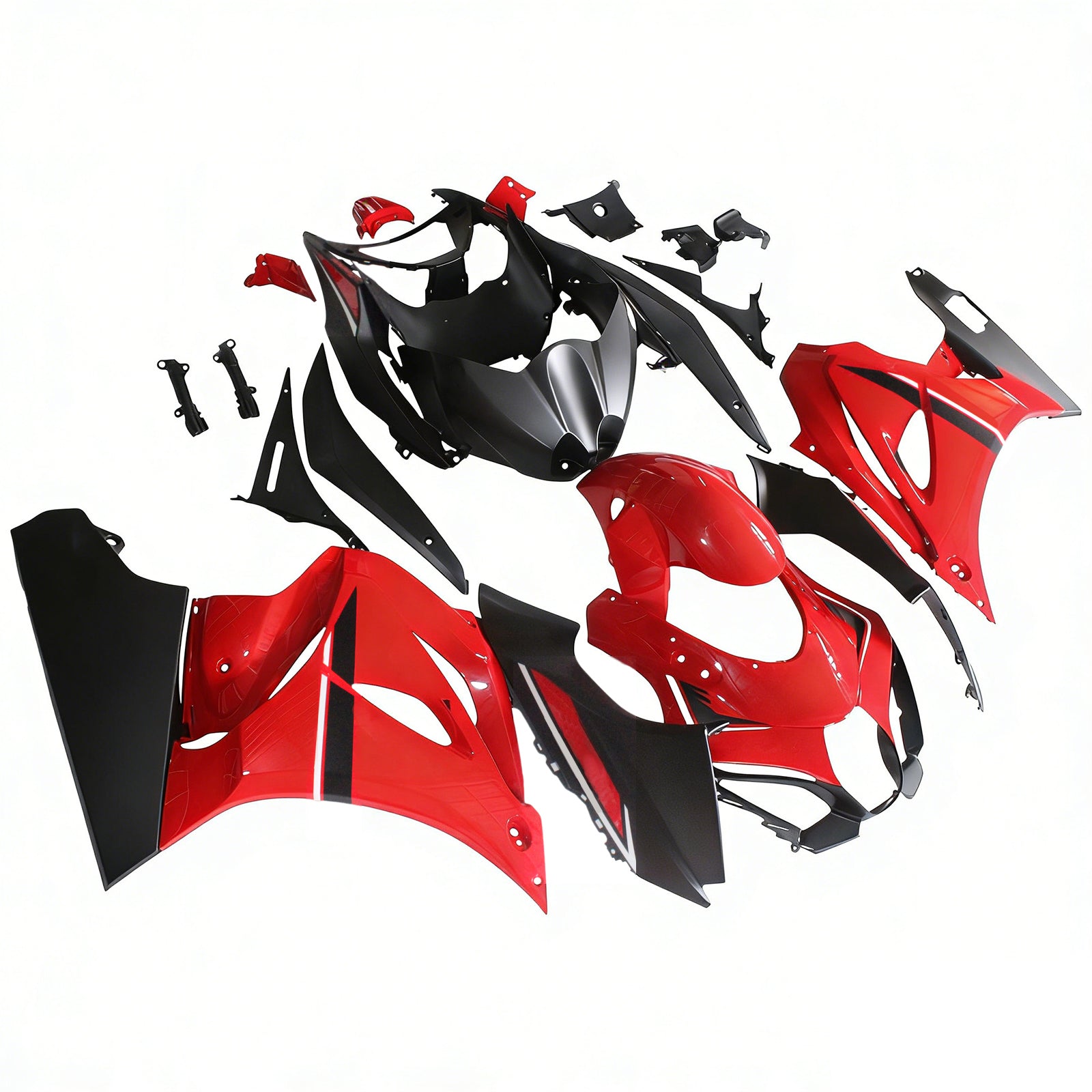 Amotopart Suzuki GSXR1000 2017-2025 K17 Glossy Red Black Fairing Kit