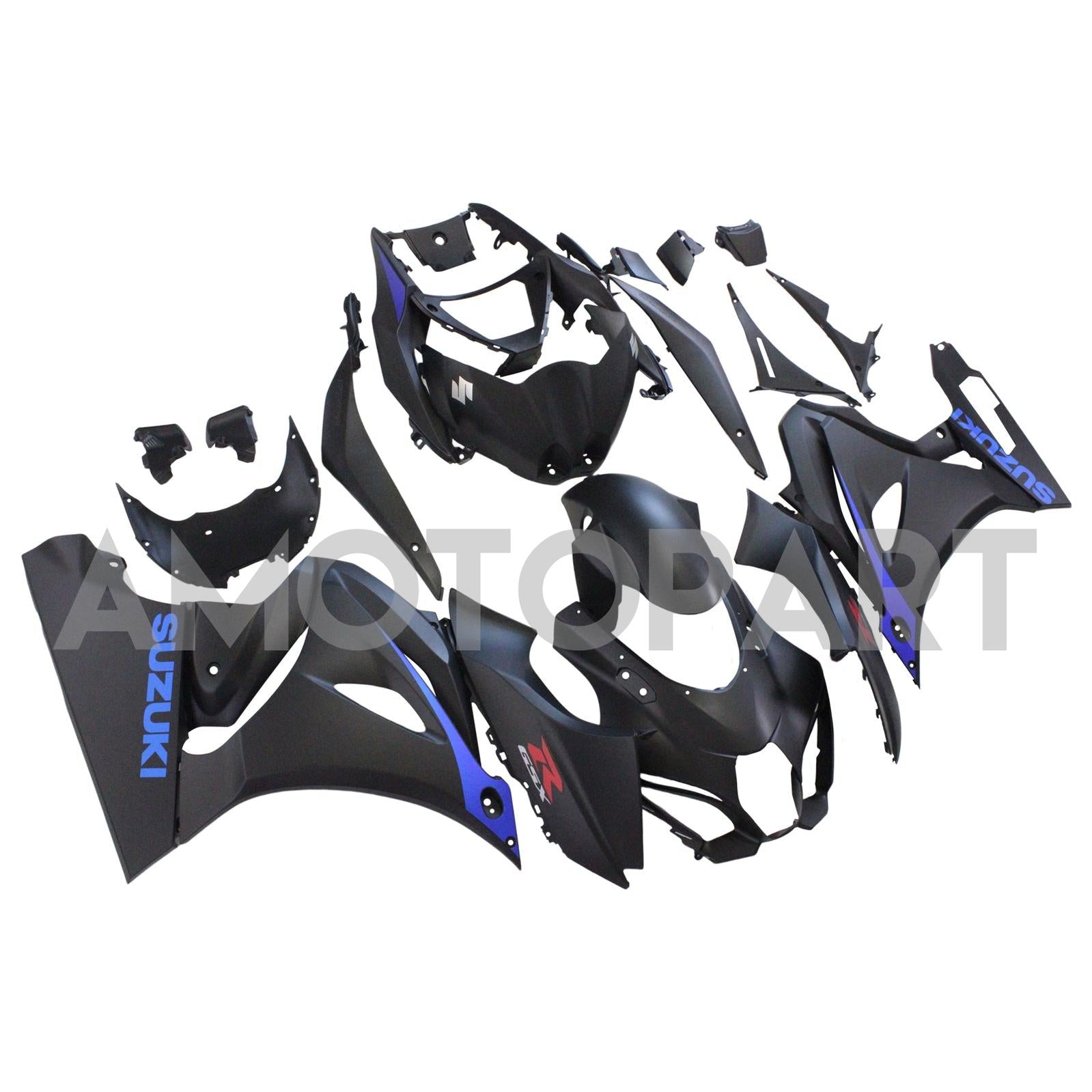 Amotopart Suzuki GSXR1000 2017-2025 K17 Matt Black Fairing Kit