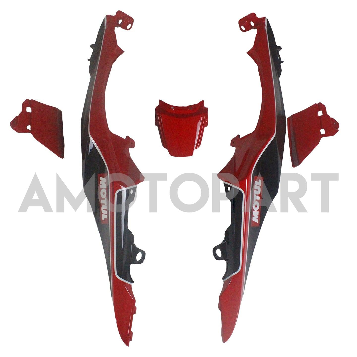 AMOTOPT 2017-2024 K17 GSXR 1000 Suzuki Black & Red Style 1 Kit de carenagem