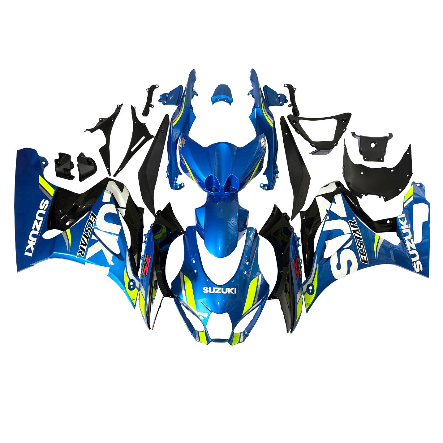Amotopart 2017-2025 K17 GSXR1000 Suzuki Black&Blue Style2 Fairing Kit
