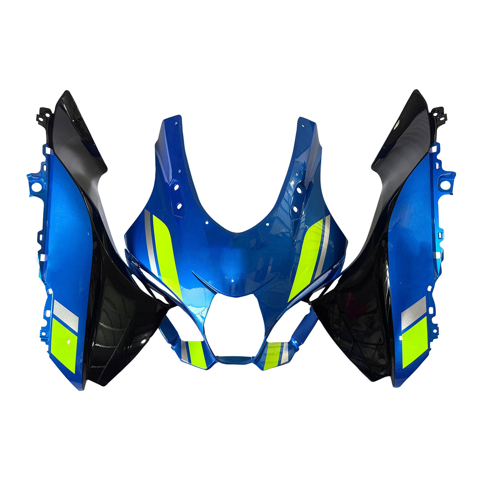 Amotopart 2017-2025 K17 GSXR1000 Suzuki Schwarz&Blue Style2 Verkleidungssatz