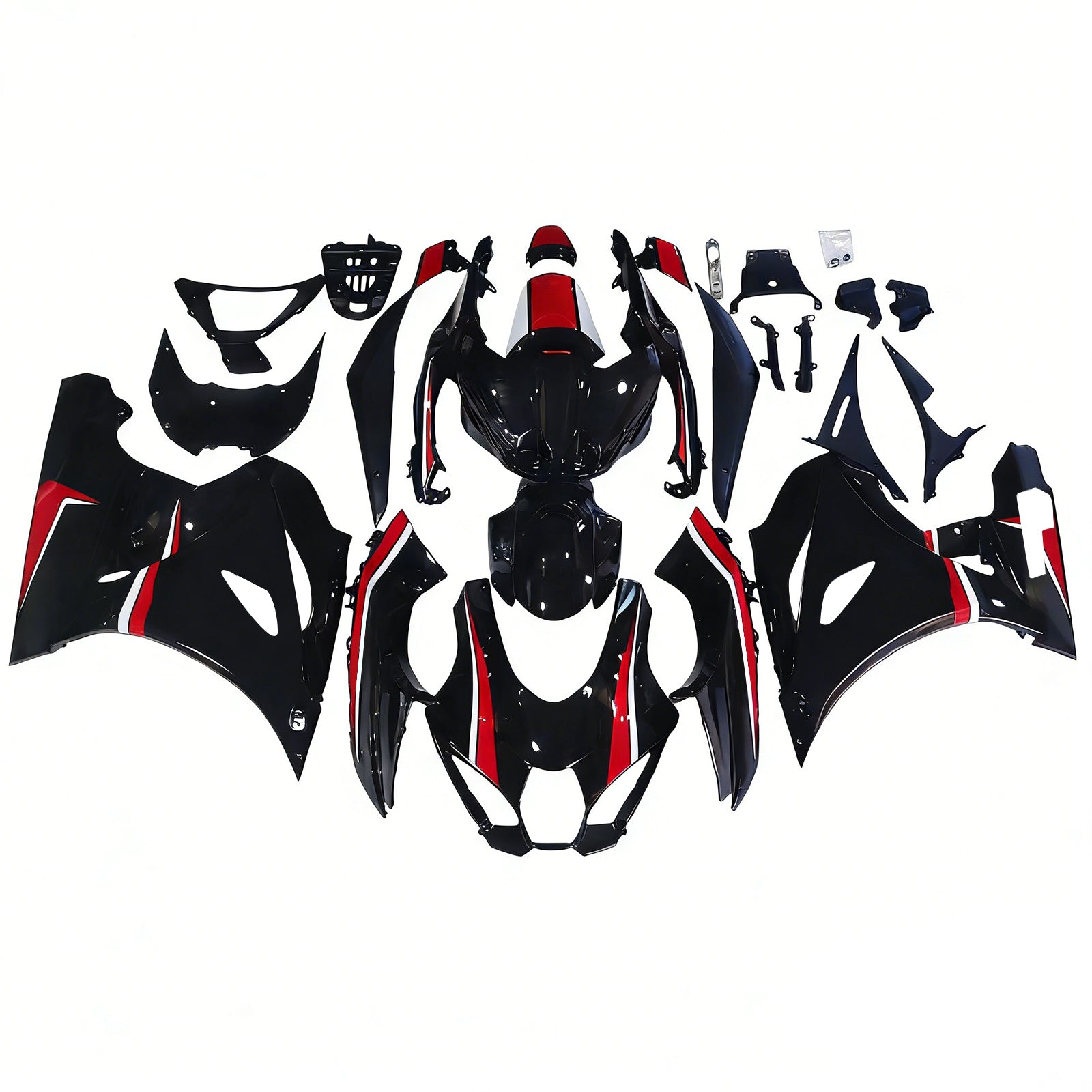 Amotopart 2017-2025 K17 GSXR1000 Suzuki Black&Red Style2 Fairing Kit