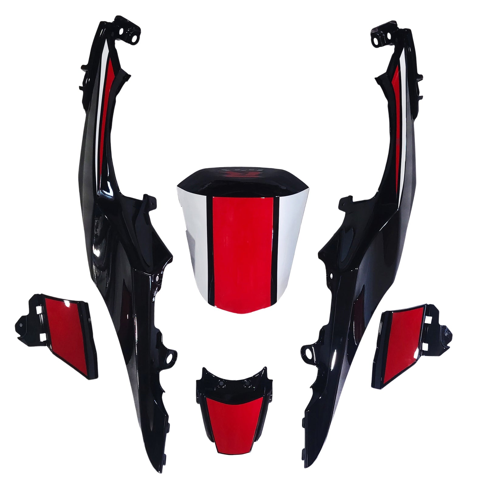 Amotopart 2017-2025 K17 GSXR1000 Suzuki Black&Red Style2 Fairing Kit