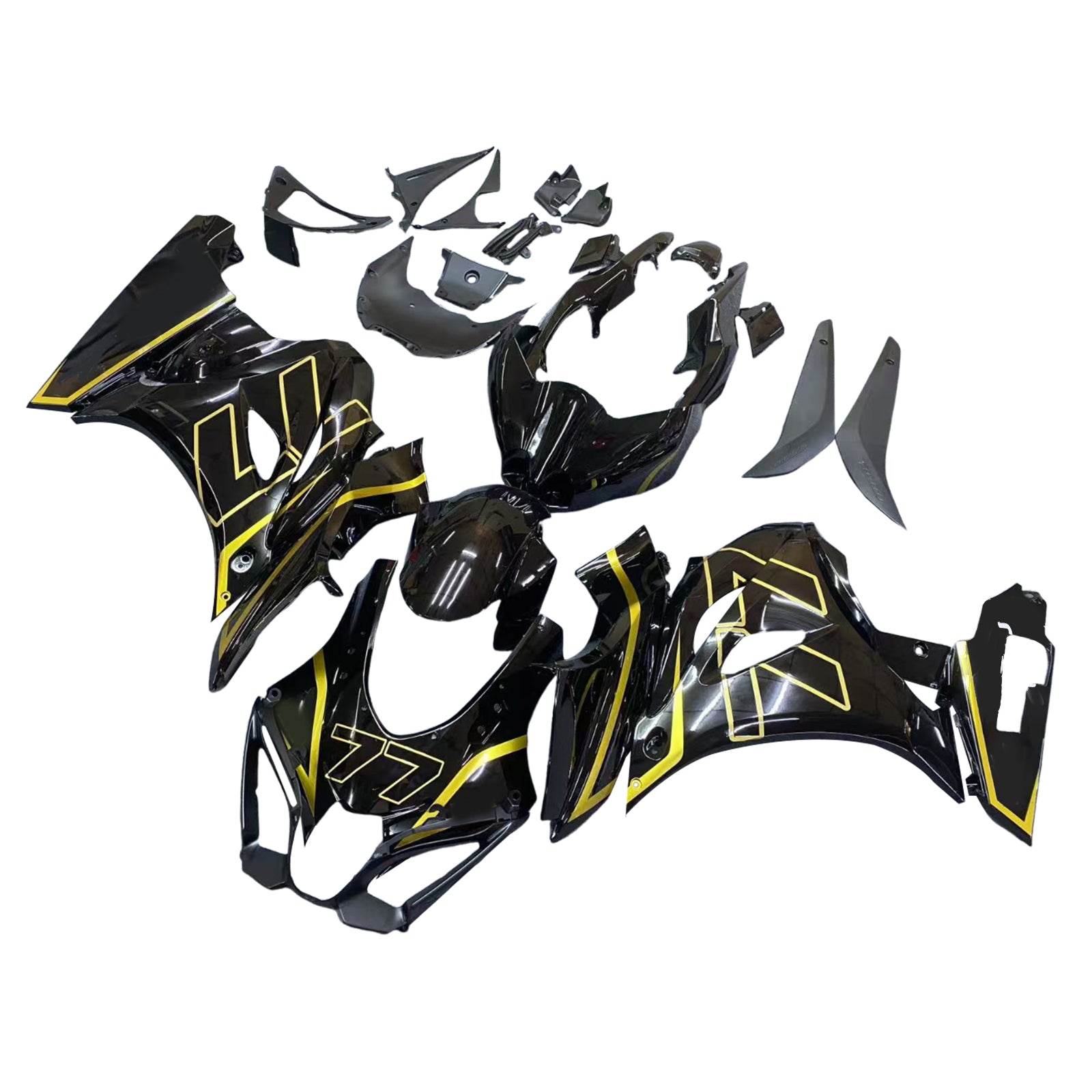 Amotopart 2017-2025 K17 GSXR1000 Suzuki Black&Gold Fairing Kit