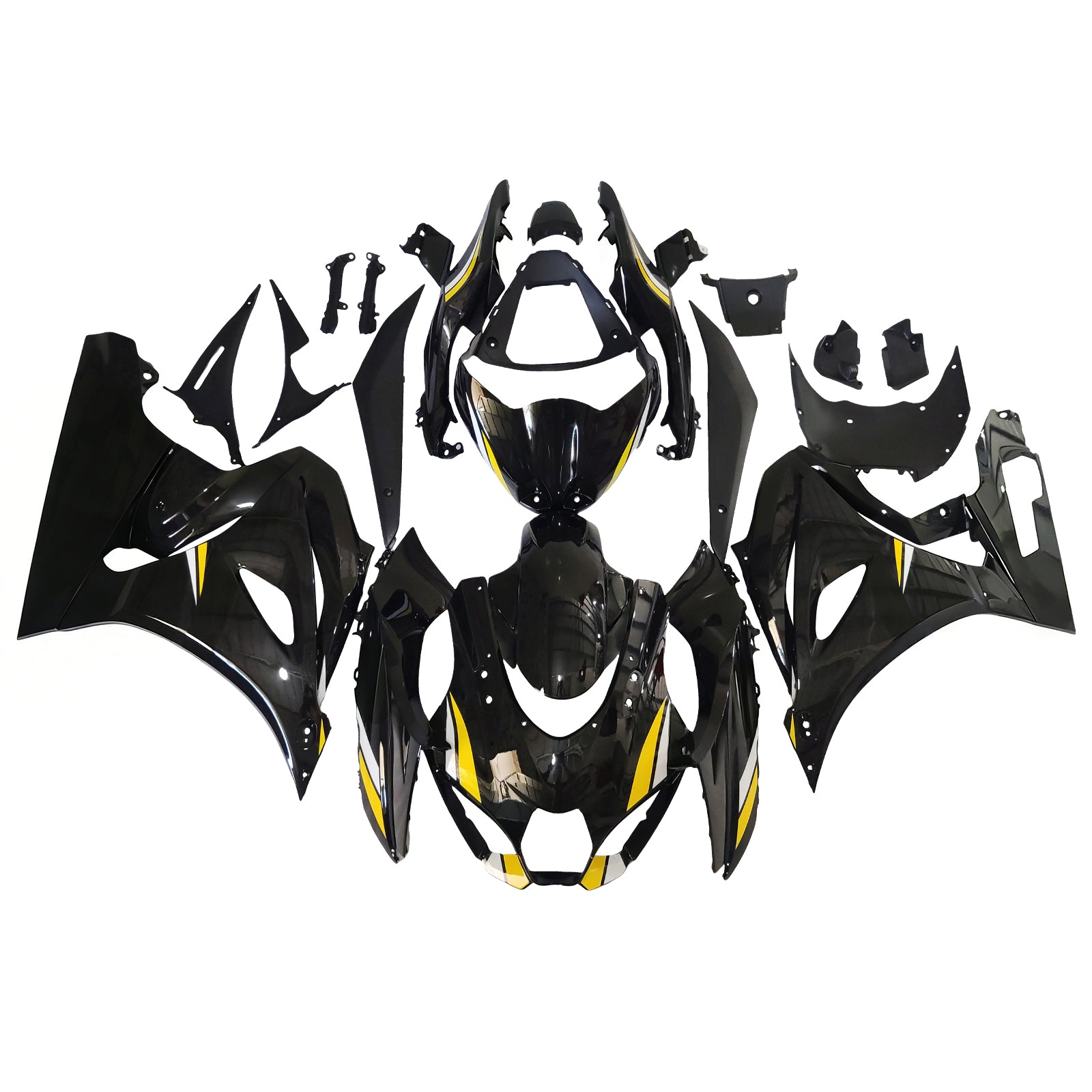 Amotopart 2017-2024 K17 GSXR1000 Suzuki Black & White Fairing Kit