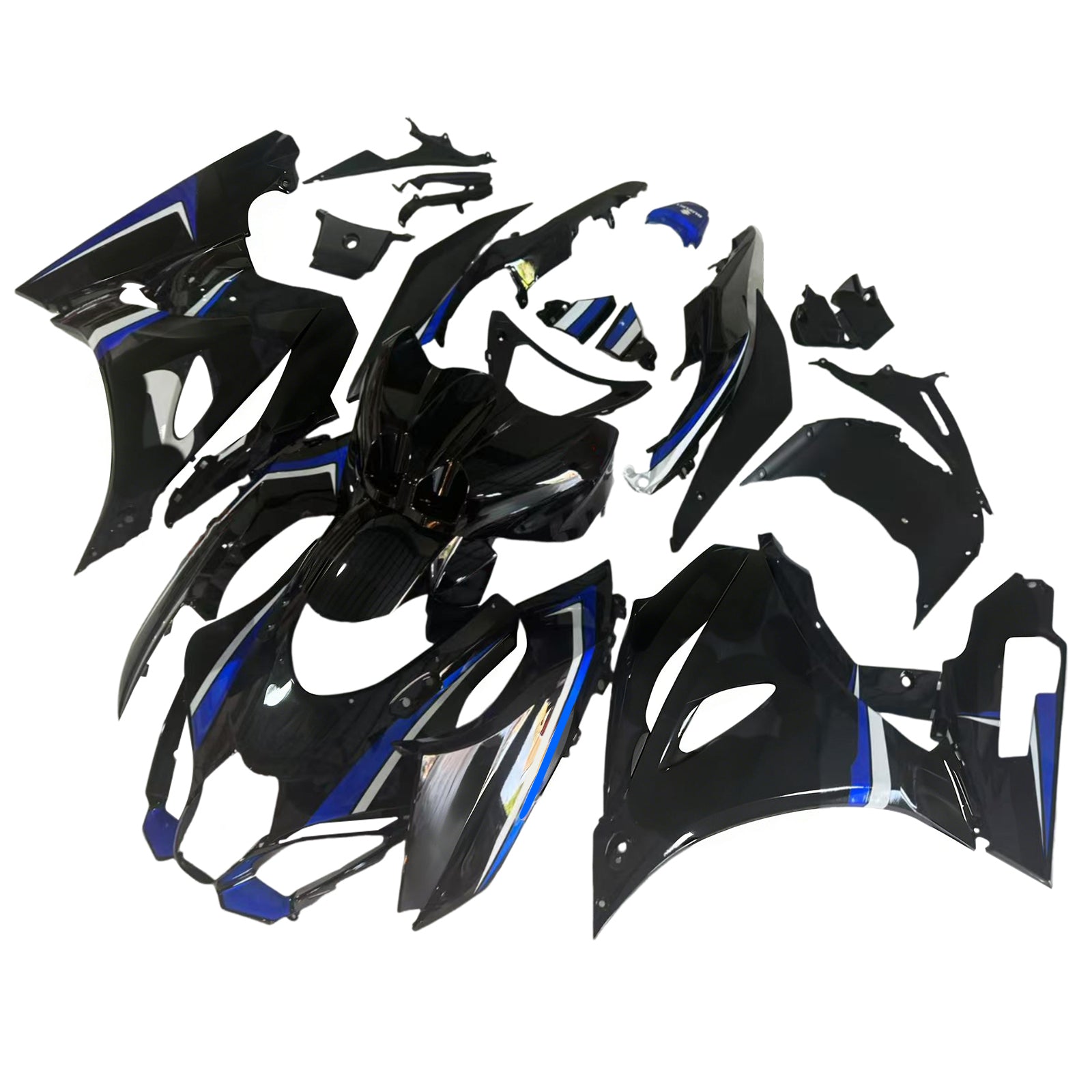 Amotopart 2017-2024 K17 GSXR1000 Suzuki Black & Blue Style3 Fairing Kit