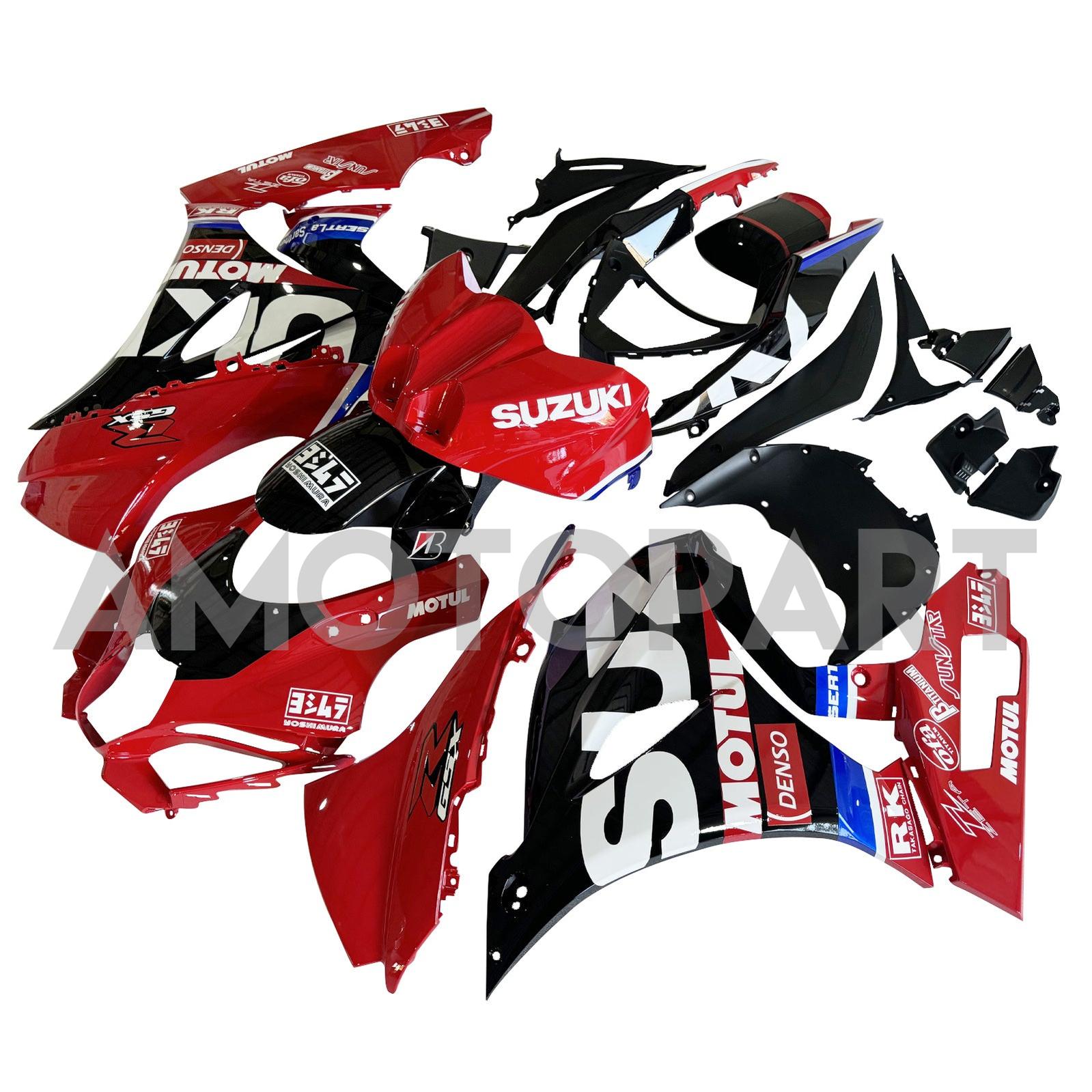 Amotopart 2017-2025 K17 GSXR1000 Suzuki Black&Red Style4 Fairing Kit