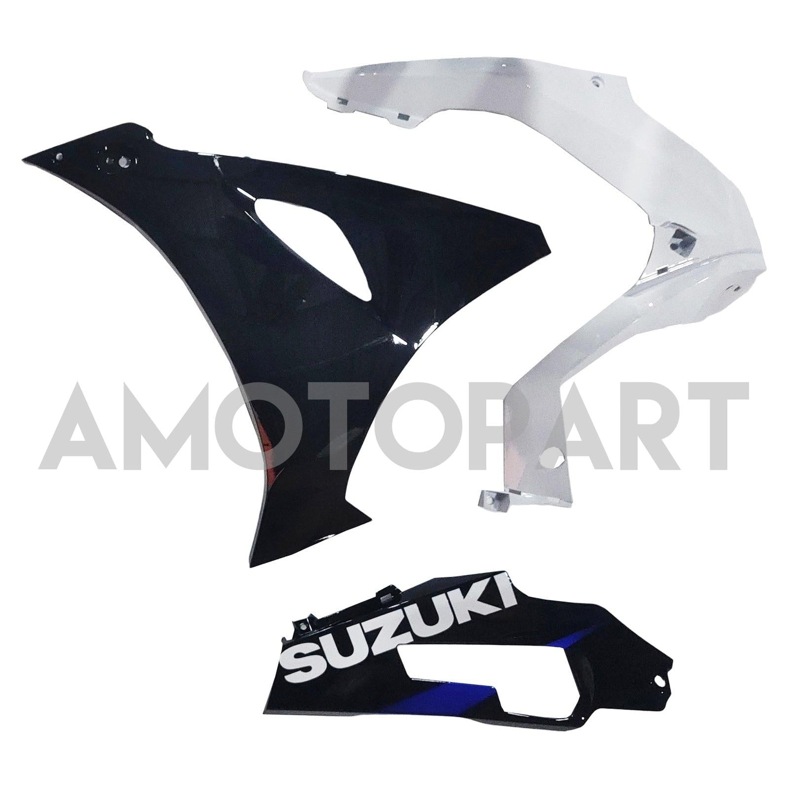 Amotopart 2017-2025 K17 GSXR1000 Suzuki Schwarz&Blaues Style4-Verkleidungskit