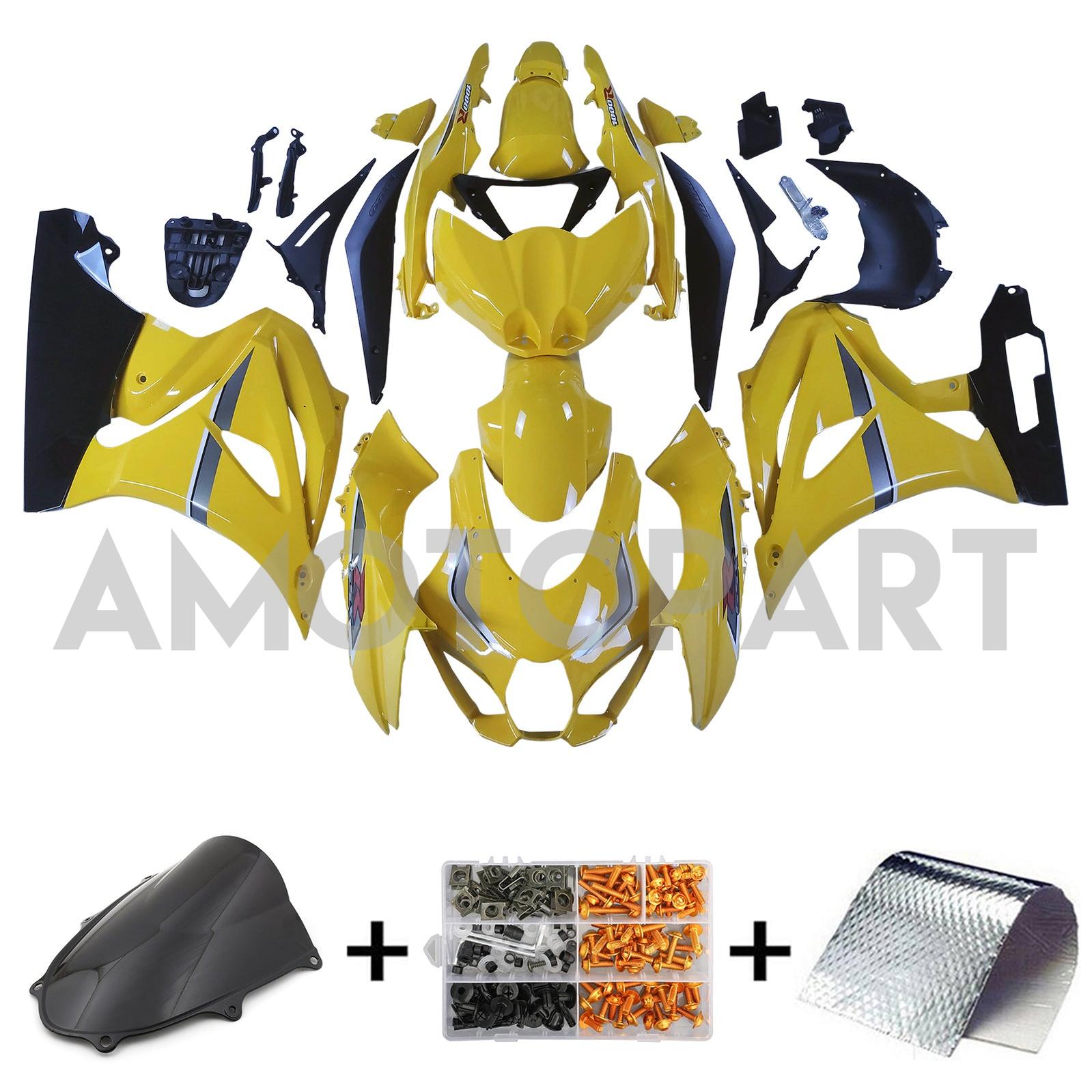 Amotopart 2017-2025 K17 GSXR1000 Suzuki Yellow Fairing Kit