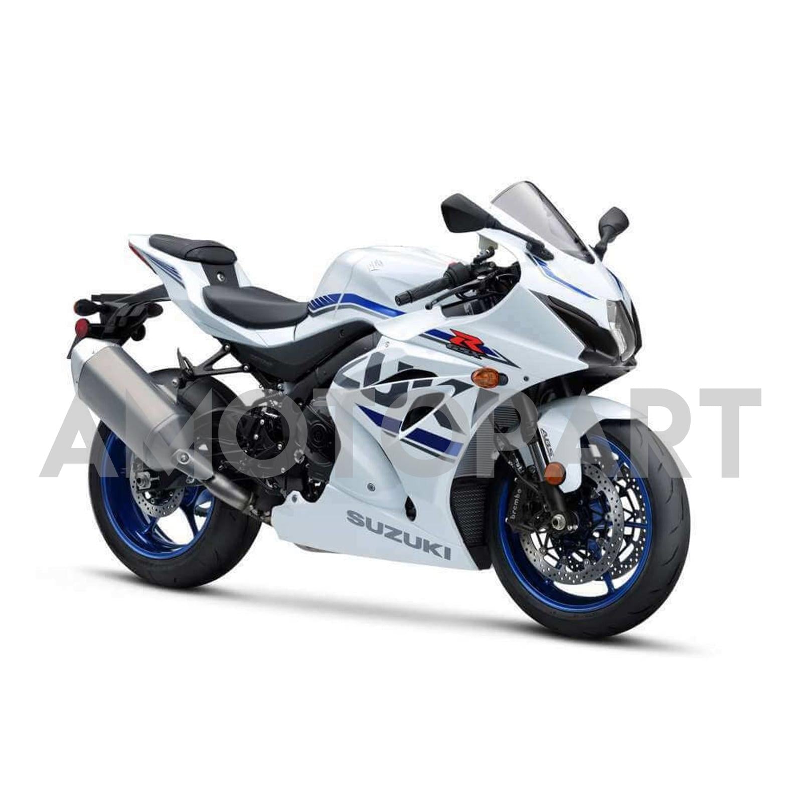 Amotopart 2017-2025 K17 GSXR1000 Suzuki White&Blue Style2 Fairing Kit