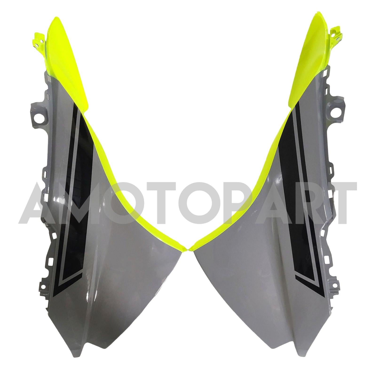 Amotopart 2017-2024 K17 GSXR1000 Suzuki Gloss Gray With Neon Yellow Fairing Kit
