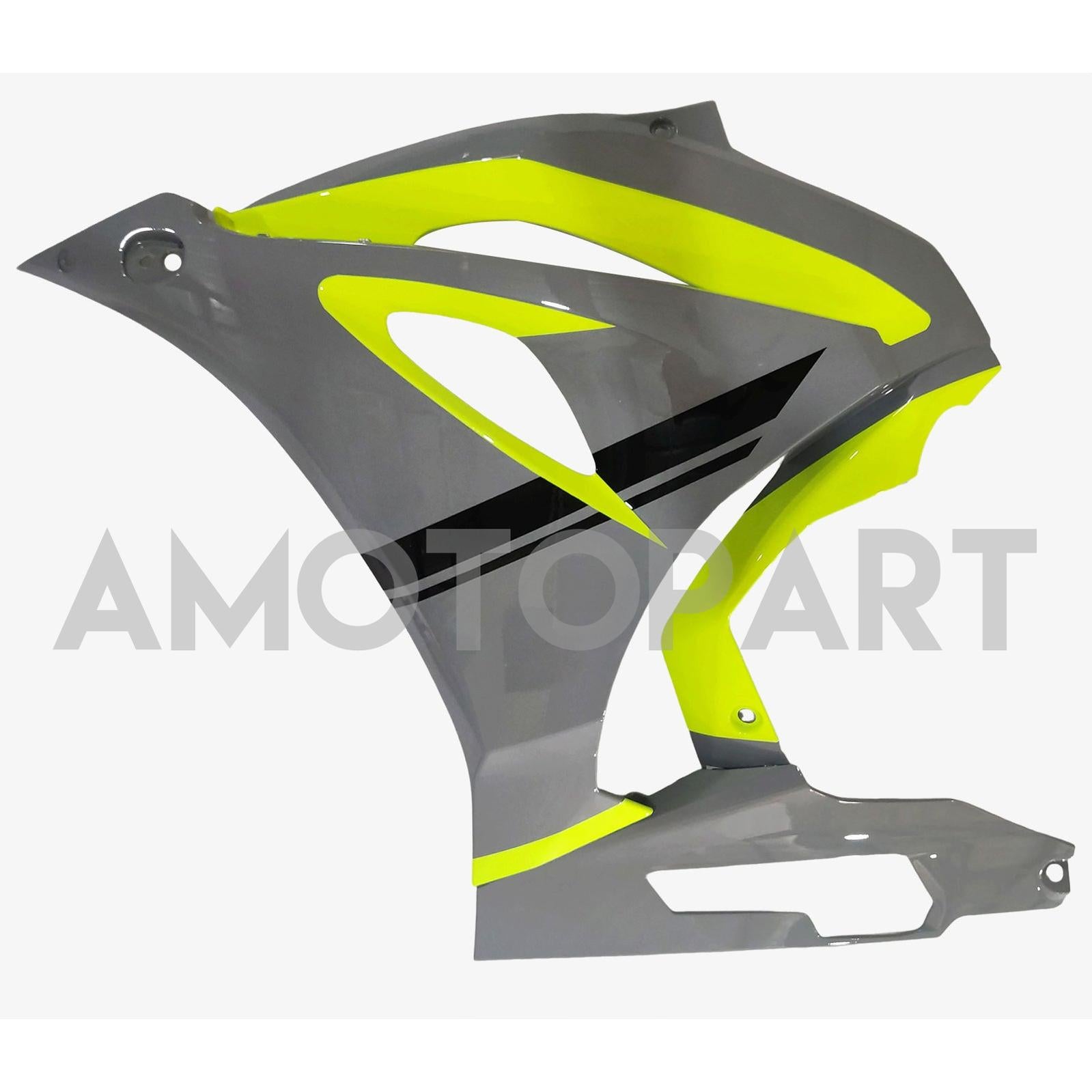 Amotopart 2017-2024 K17 GSXR1000 Suzuki Gloss Gray With Neon Yellow Fairing Kit