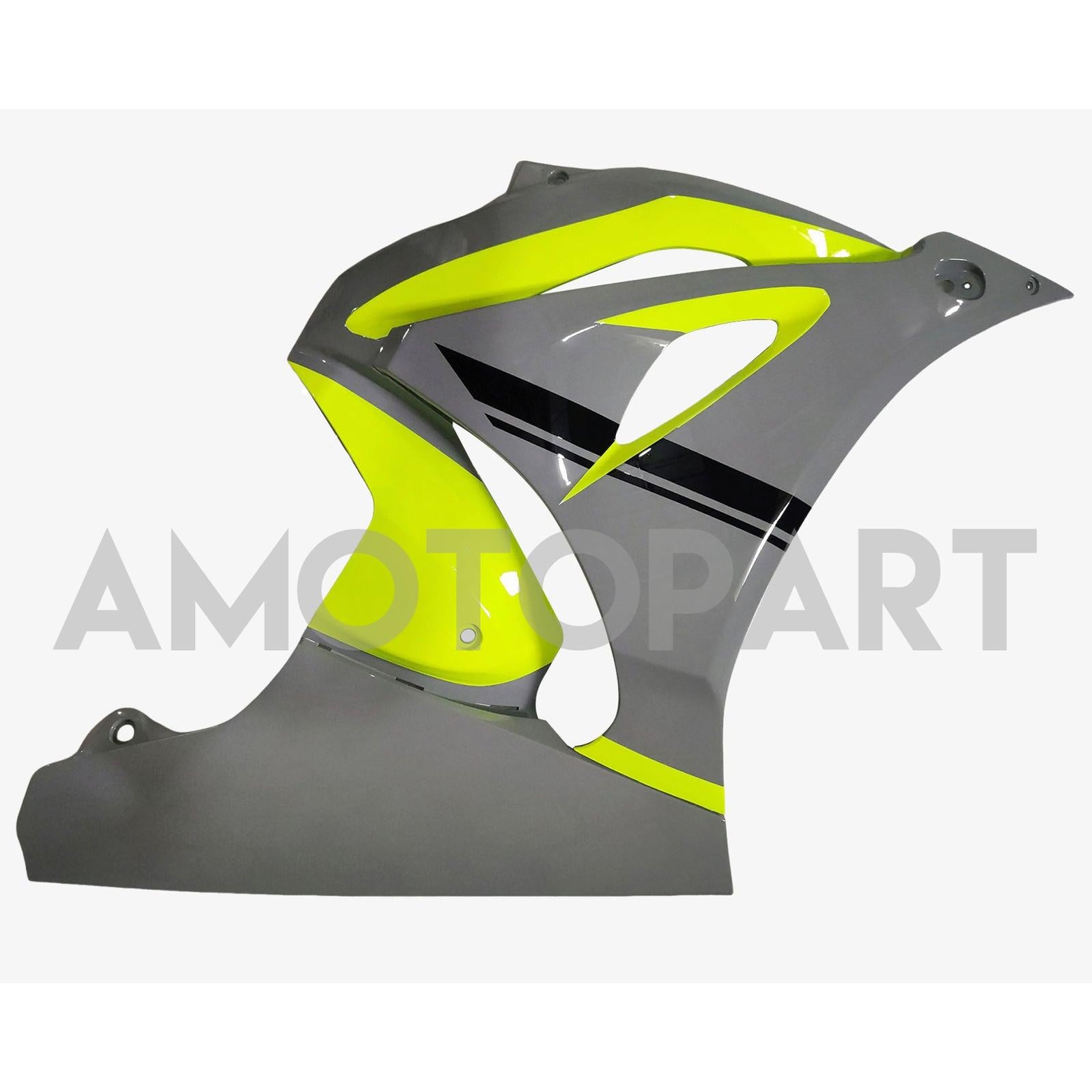 Amotopart 2017-2024 K17 GSXR1000 Suzuki Gloss Gray With Neon Yellow Fairing Kit