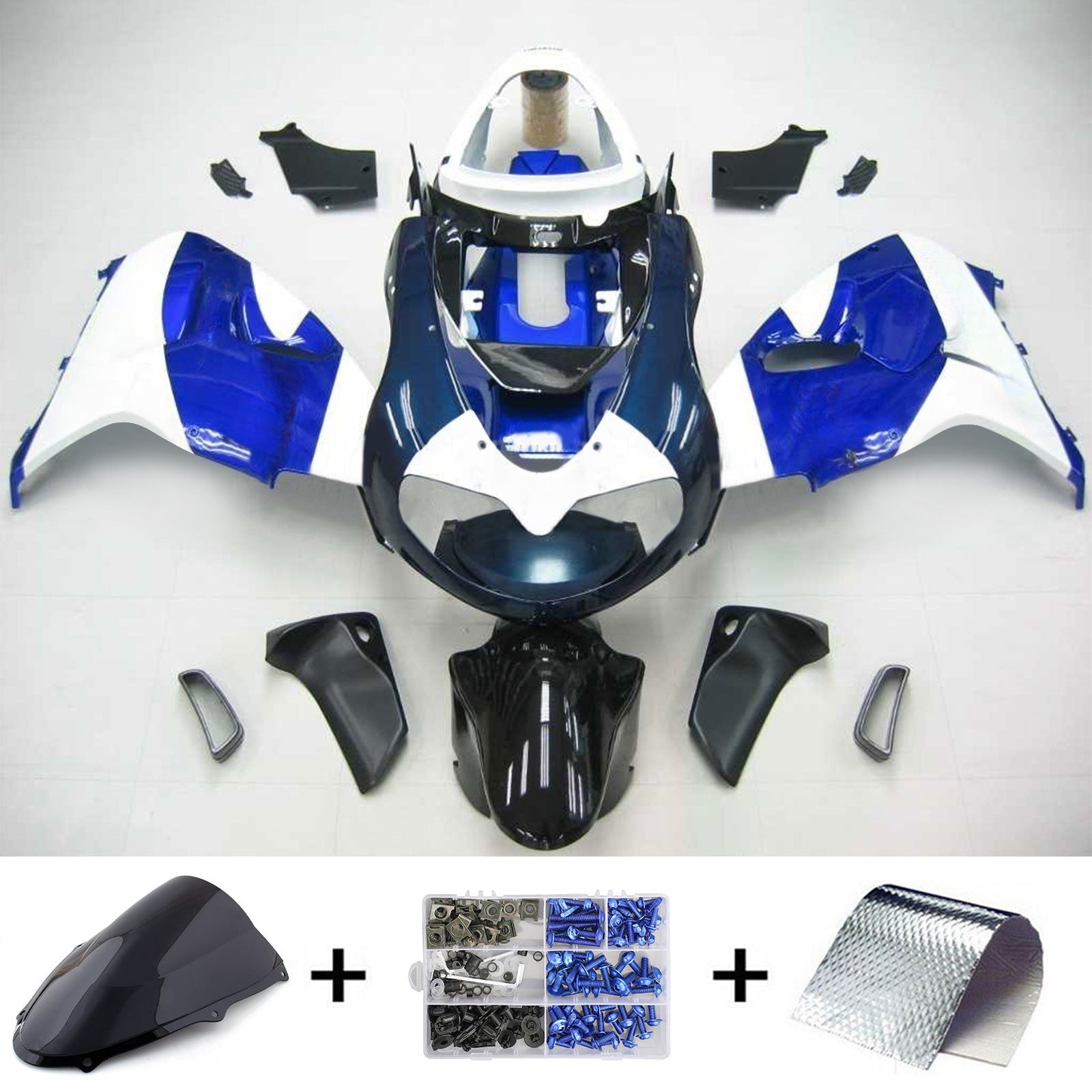 Amotopart 1998-2003 Suzuki TL1000R Fairing Blue&White Style3 Kit