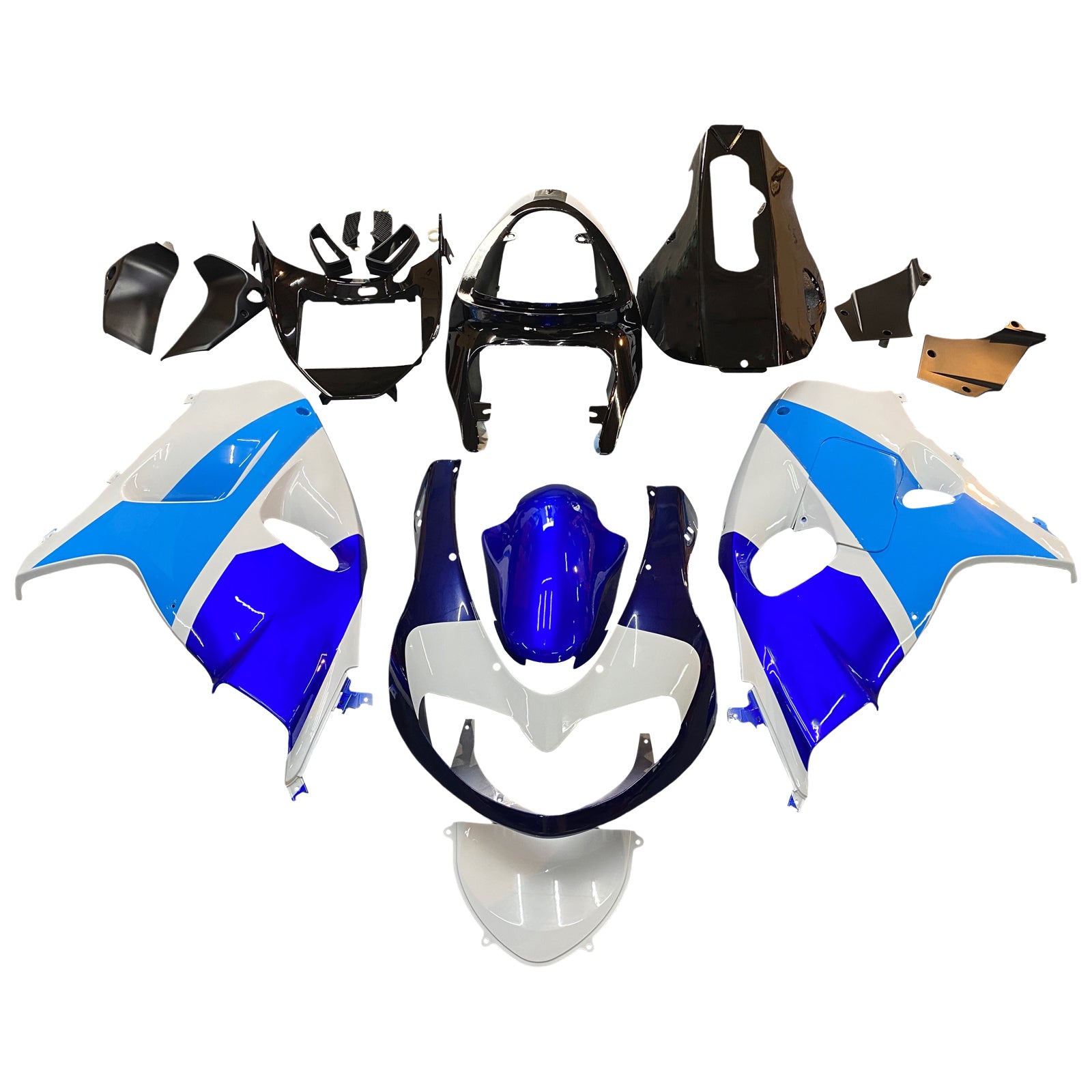Amotopart 1998-2003 Suzuki TL1000R Fairing Blue & White Style5 Zestaw