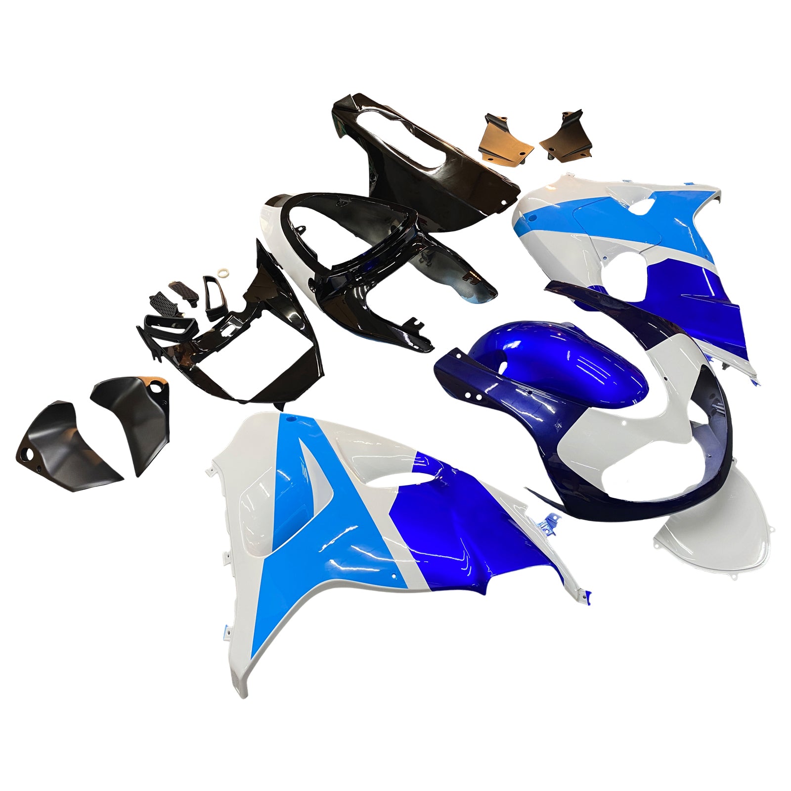 Amotopart 1998-2003 Suzuki TL1000R Fairing Blue & White Style5 Zestaw
